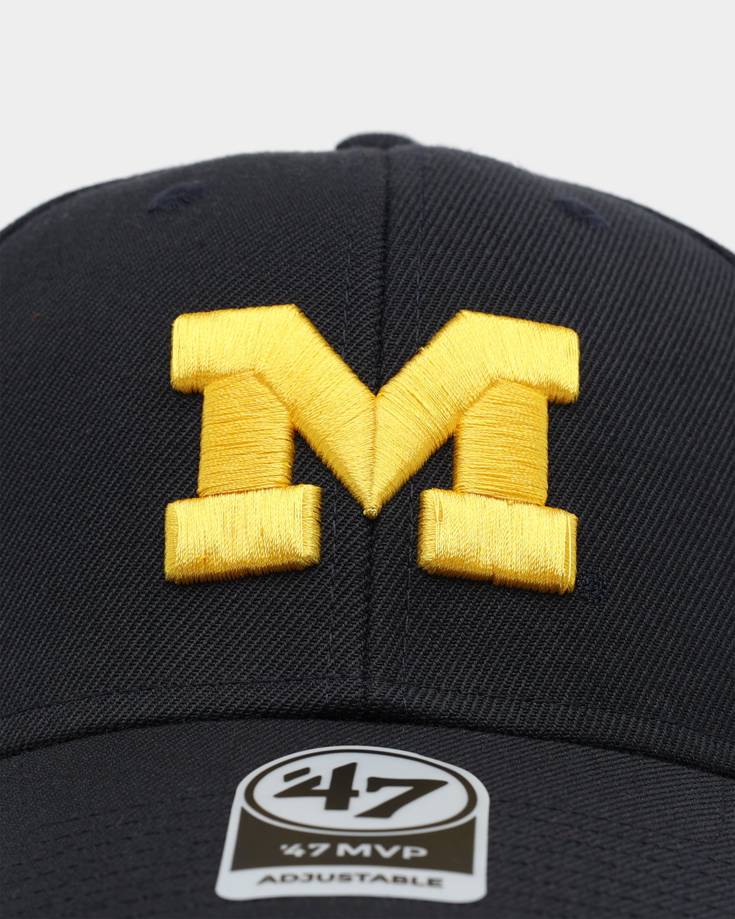 47 Brand Michigan Wolverines '47 MVP Strapback Adjustable Hat - Navy Blue - Officially Licensed NCAA Fan Gear for Football & Basketball Games