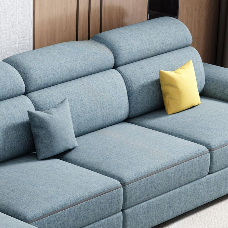 Modern L-Shaped Sectional Sofa with Chaise Lounge - 3-Piece Grey Couch Set, Right-Hand Facing & Flared Arm Design - Perfect for Living Room, Home Theater, and Small Space Apartments