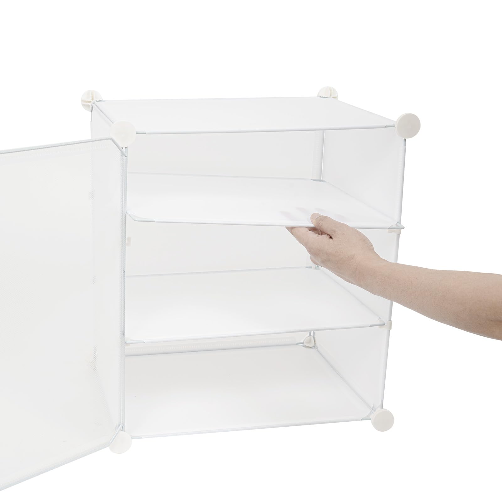 DNYSYSJ 12-Tier Stackable Shoe Rack Organizer - Clear Plastic Modular Shoe Storage Cabinet for 96 Pairs | Expandable Shoe Boxes for Heels, Boots & Slippers | Perfect for Closet, Bedroom & Entryway Organization