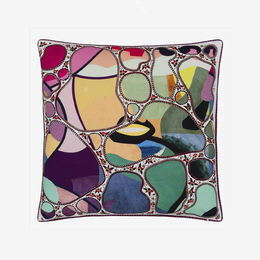 Christian Lacroix Hello Sunshine Decorative Throw Pillow Cover - Boho Chic Home Decor for Living Room, Bedroom & Outdoor Use