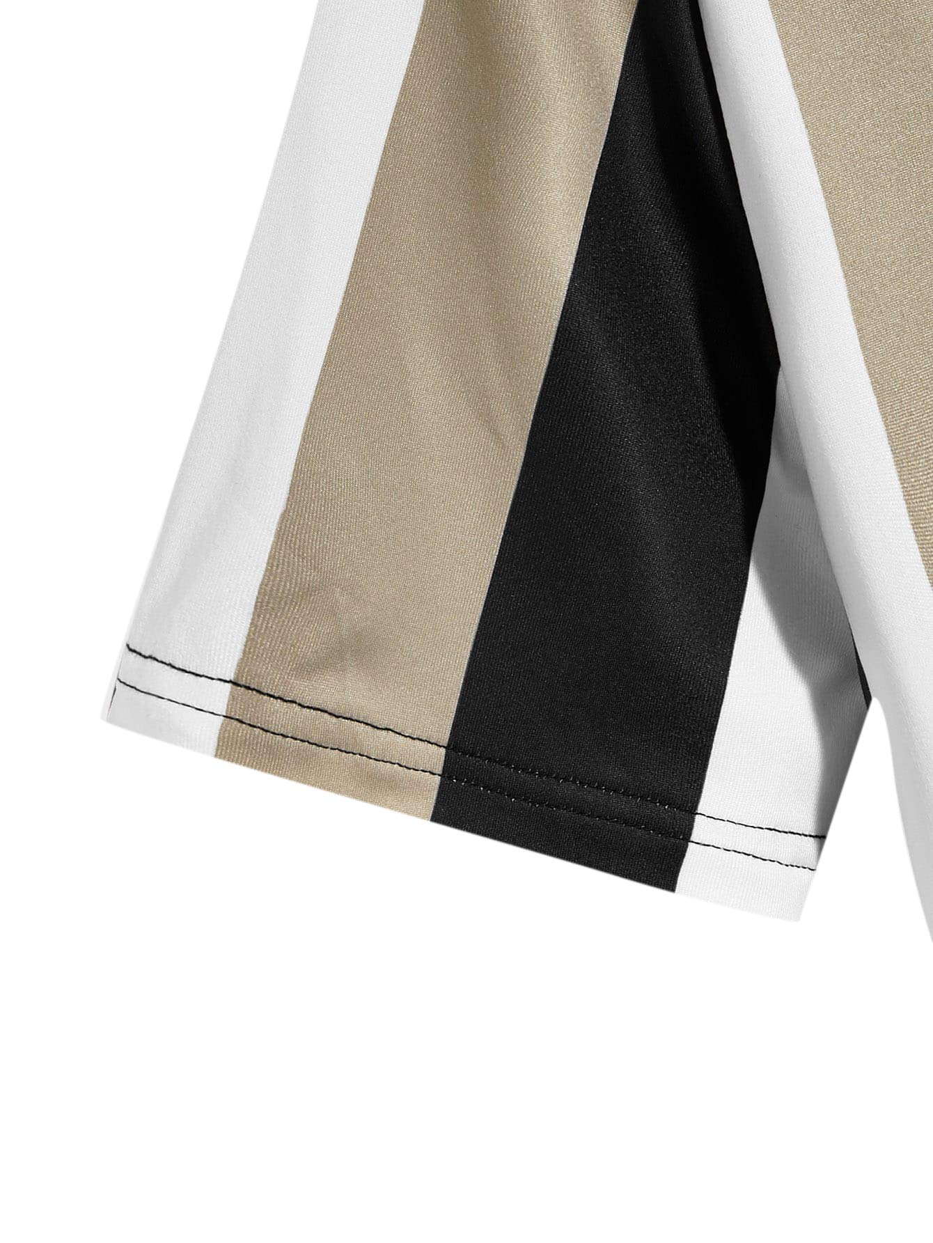Stylish Men's Casual Graphic Striped Print Crewneck Short Sleeve T-Shirt - Comfortable Summer Tee for Streetwear, Outing & Daily Wear