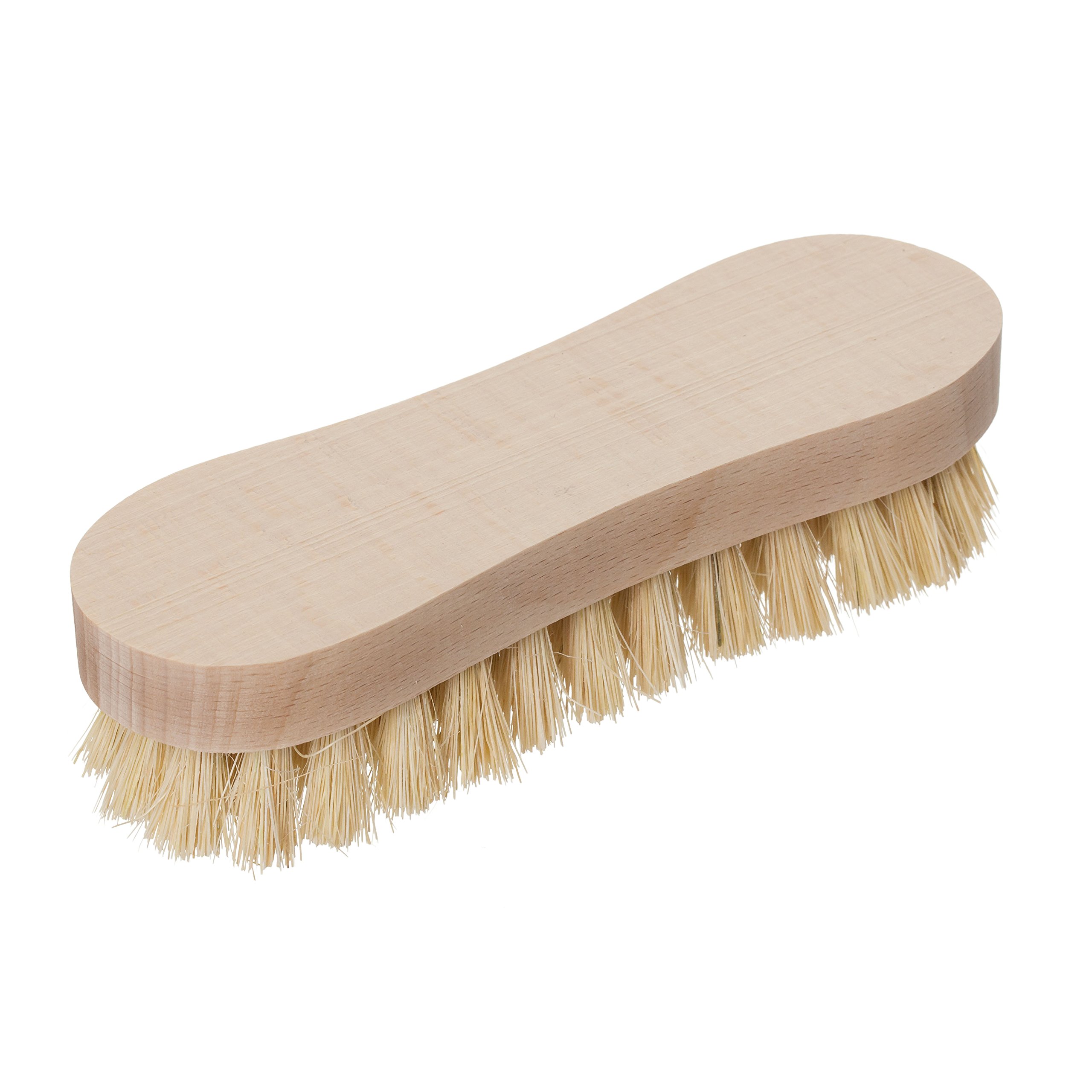 REDECKER Tampico Fiber Scrub Brush - Natural Bristles, Beechwood Handle - Perfect for Kitchen & Bath Cleaning