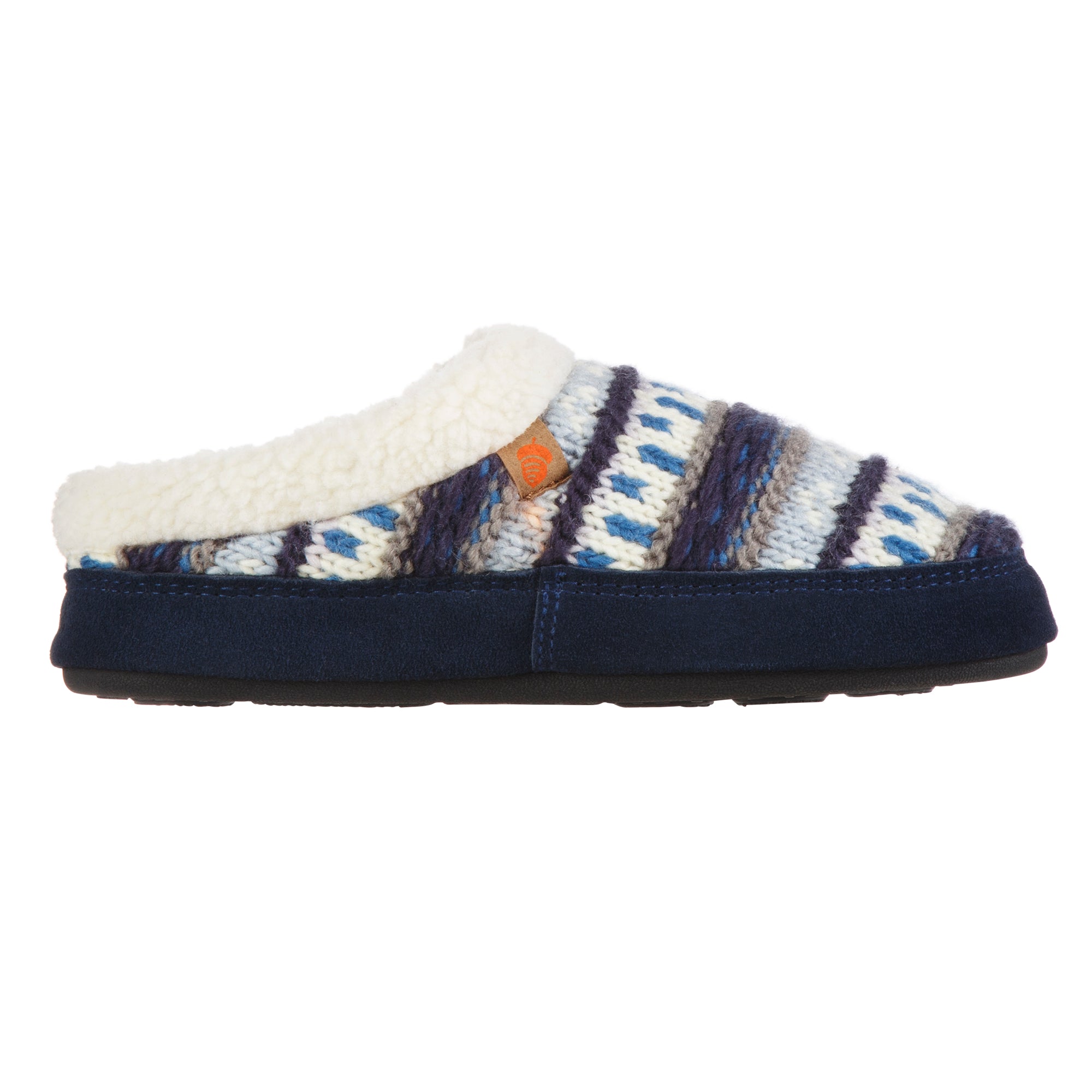 Women's Fairisle Knit Clog Slippers with Non-Slip Indoor/Outdoor Sole - Cozy House Shoes for Winter, Home, Office & Errands