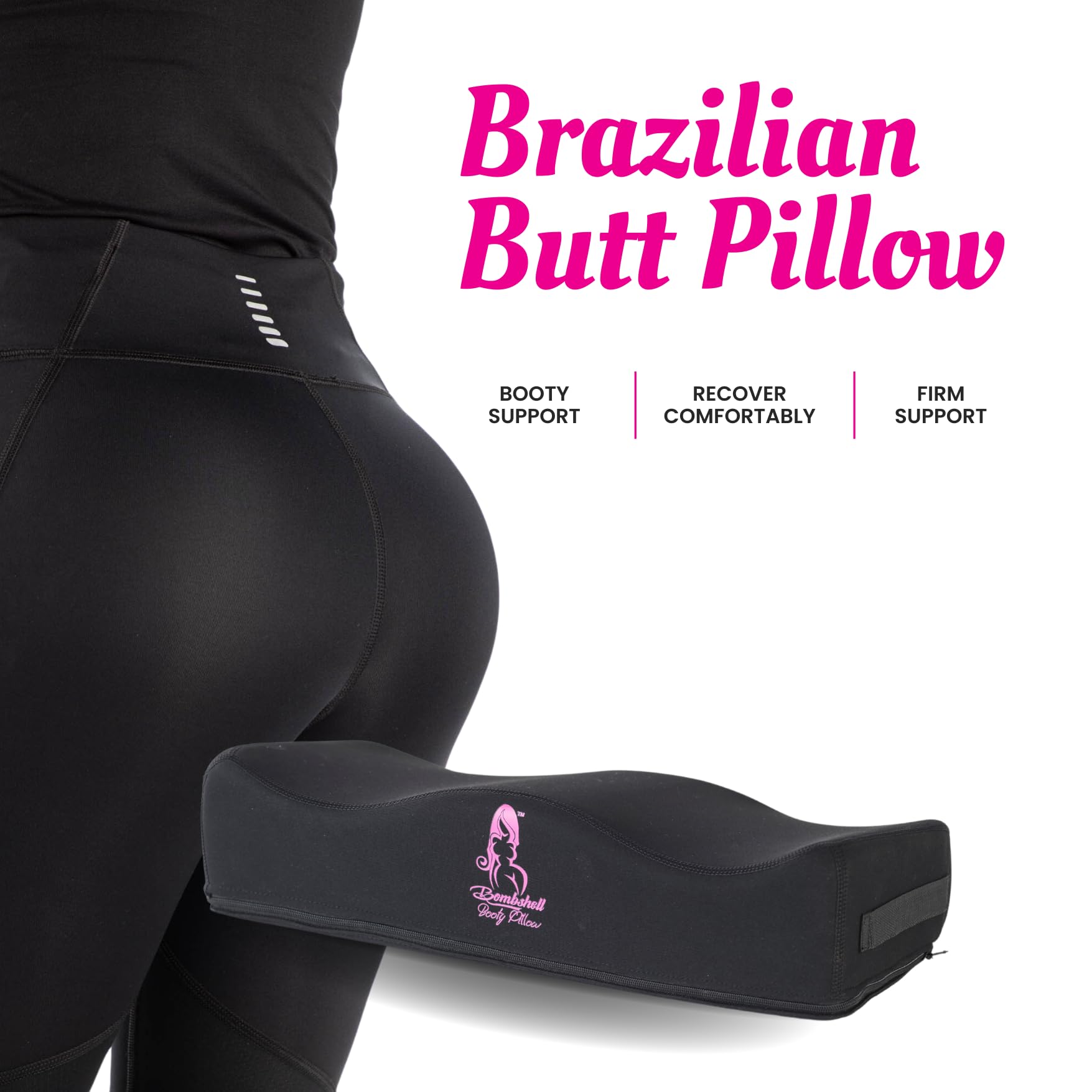 Post Surgery BBL Pillow - Comfortable Butt Pillow for Sitting After Brazilian Butt Lift, BBL Recovery Supplies Kit for Driving & Car Use - Ideal for Post-Op Comfort & Pain Relief