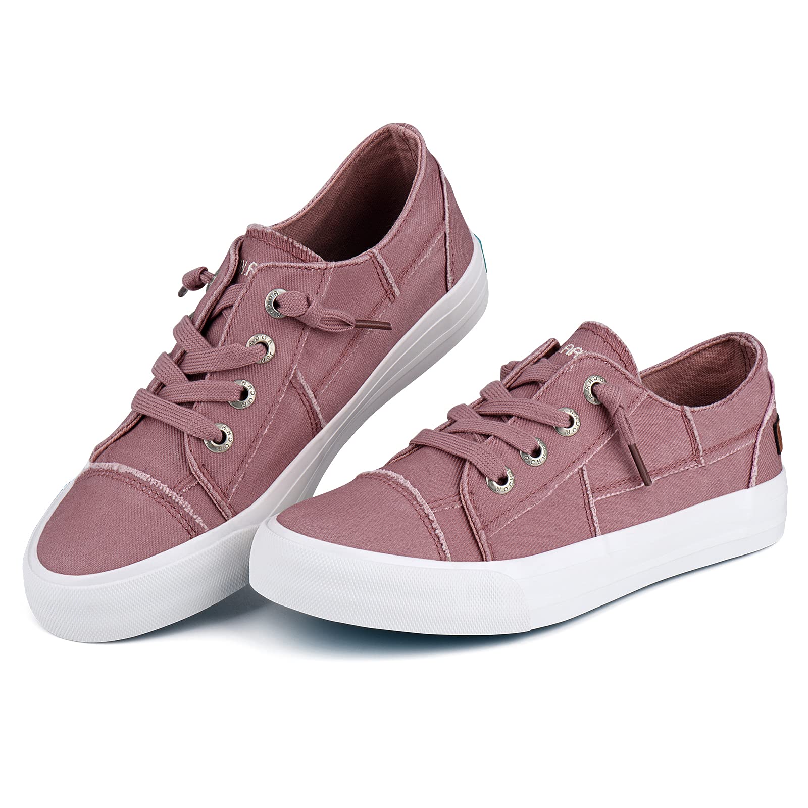 JENN ARDOR Women's Slip On Canvas Sneakers - Low Top Comfortable Walking Shoes for Casual Outfits & Everyday Wear