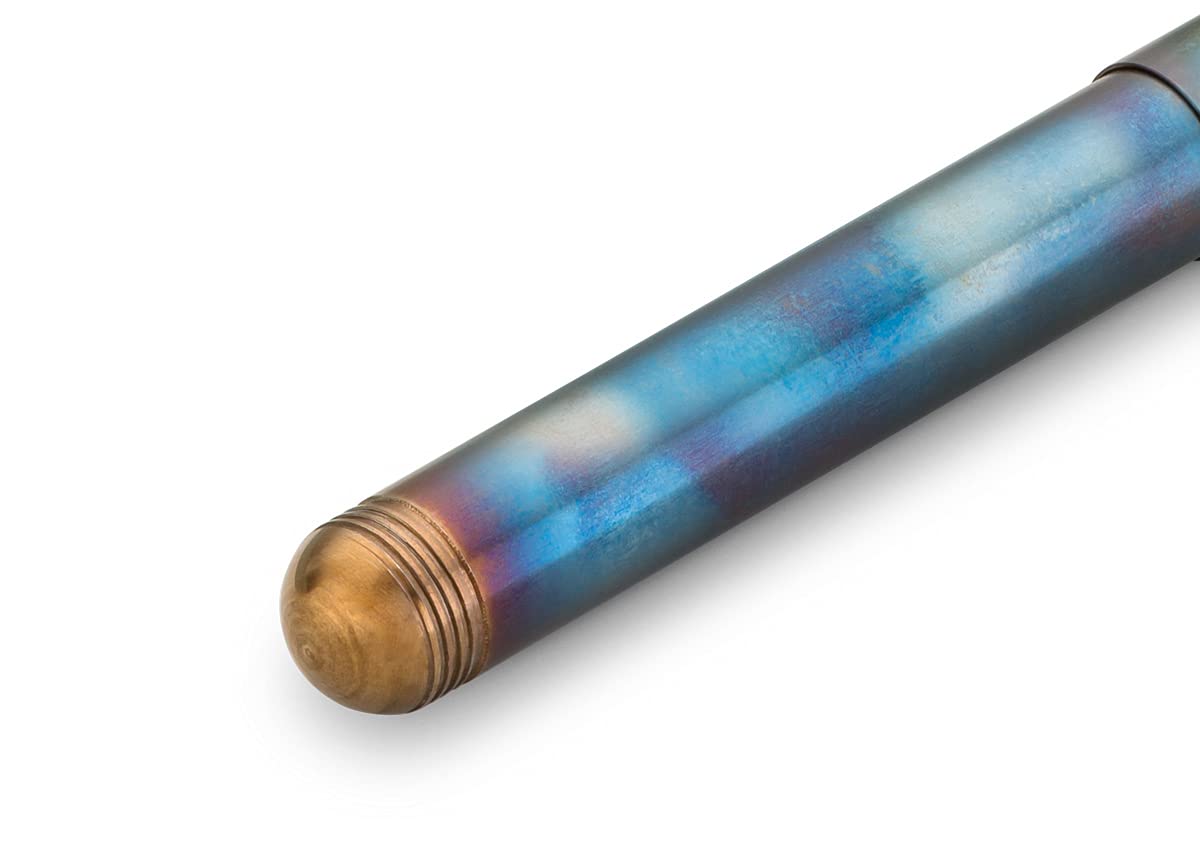Kaweco LILIPUT Fireblue Fountain Pen - Premium Blued Stainless Steel Fine Nib (F) Ink Cartridge Pen - 12.5cm Elegant Writing Instrument for Professionals, Collectors & Everyday Use