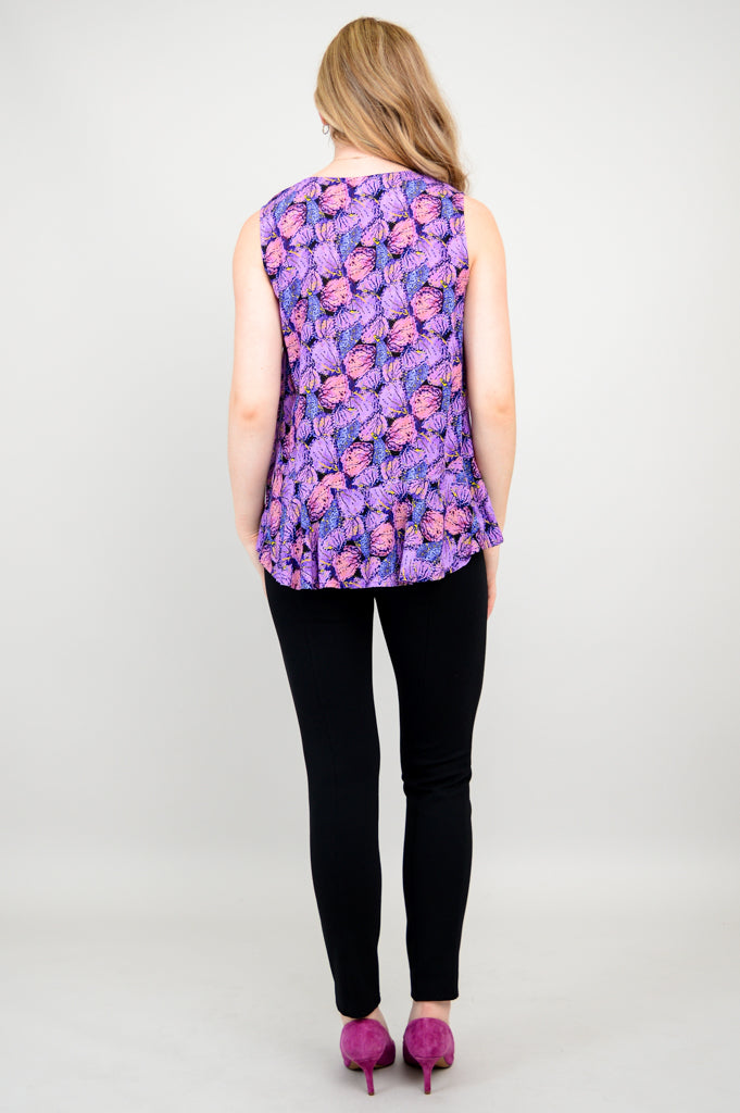 Ginny Tank Top with Petal Design - Soft Linen Bamboo Blend for Women | Perfect for Summer Outfits, Beach Wear & Casual Style