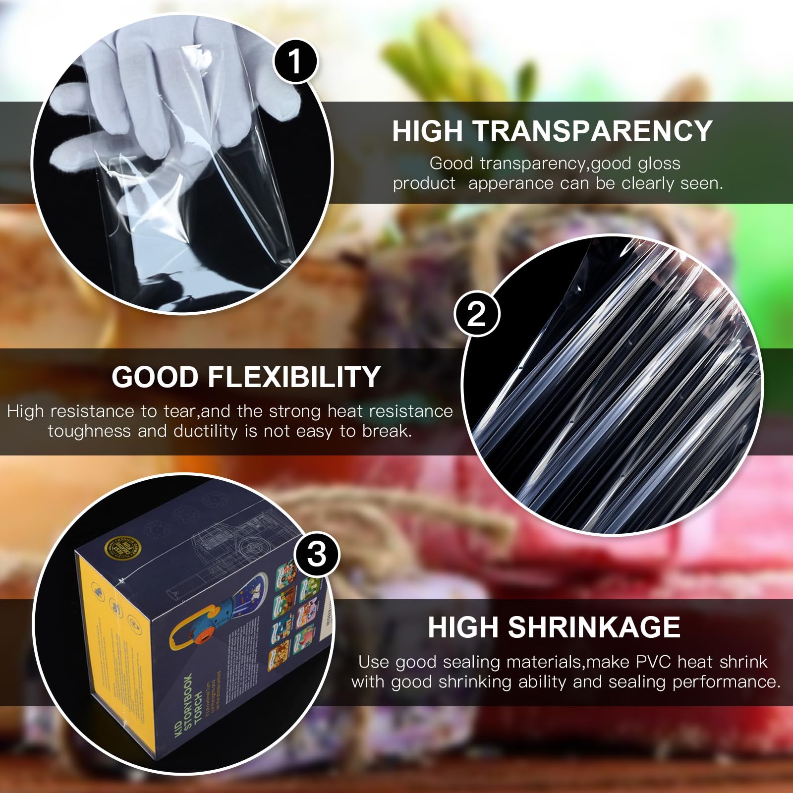 200 Pcs 5x8 Inch Clear PVC Heat Shrink Wrap Bags - 100 Gauge Plastic Packaging for Bath Bombs, Soaps, Candles & Cosmetics | Perfect for Retail, Gift Wrapping & Product Protection