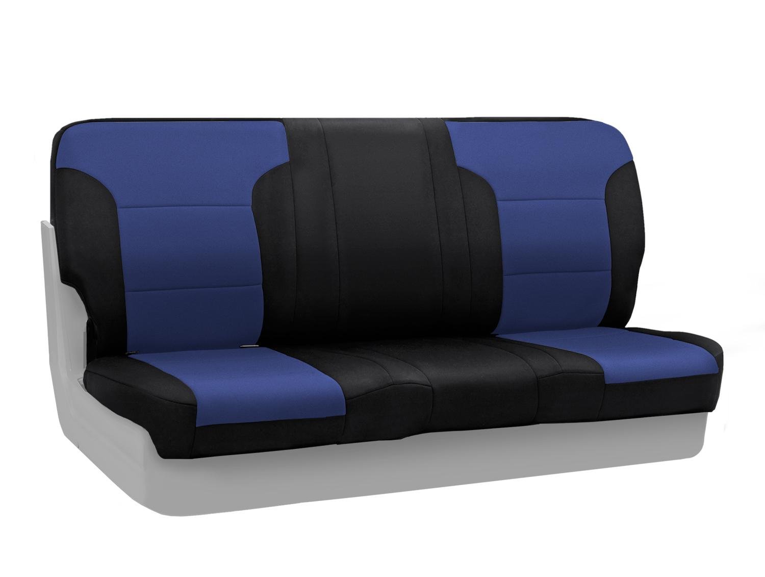 Custom Fit Chevrolet Front Bench Seat Cover - Neosupreme Navy Blue with Black Sides | Waterproof & Durable Protection for Silverado, Tahoe, Suburban | Perfect for Road Trips, Camping & Daily Commute