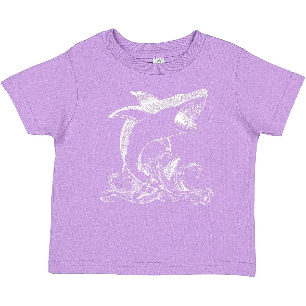 Inktastic Great White Shark Jumping in White Baby T-Shirt - Cute Animal Graphic Tee for Infants & Toddlers - Perfect for Beach Trips, Birthday Gifts & Shark Lovers