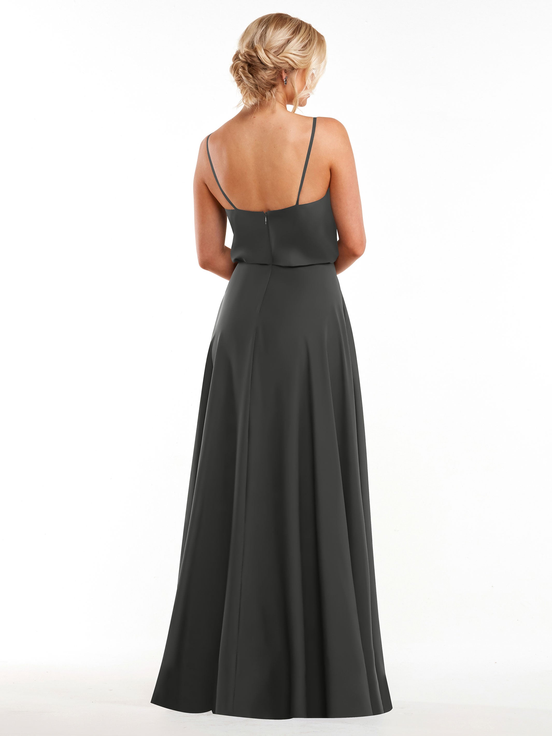 Elegant 83040 A-Line Bridesmaid Dress with Flowy Stretch Chiffon Skirt - Perfect for Weddings, Formal Events & Special Occasions