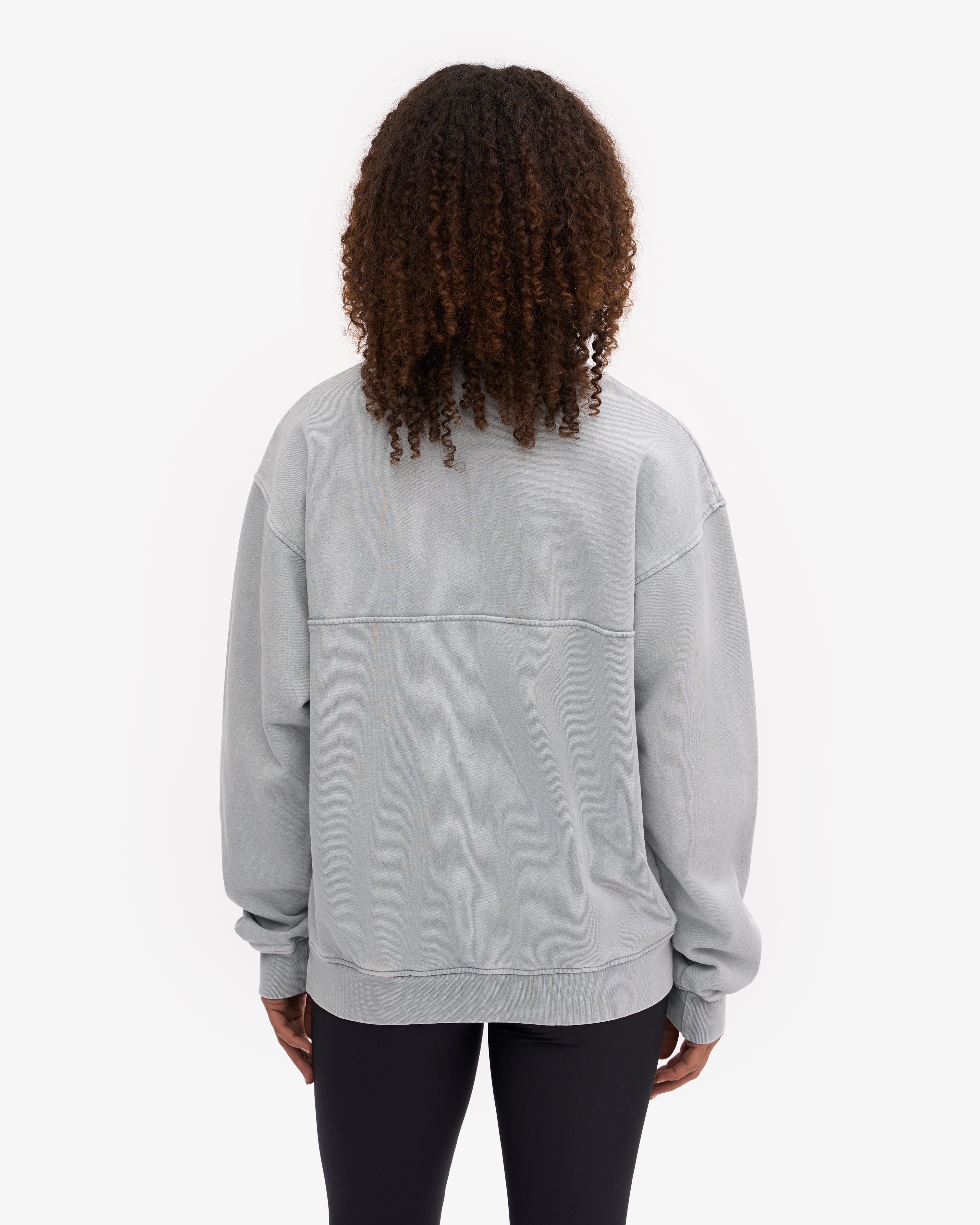 Organic Quarter Zip Sweatshirt for Men & Women | Faded Grey Pullover | Casual & Outdoor Wear for Hiking, Running & Travel