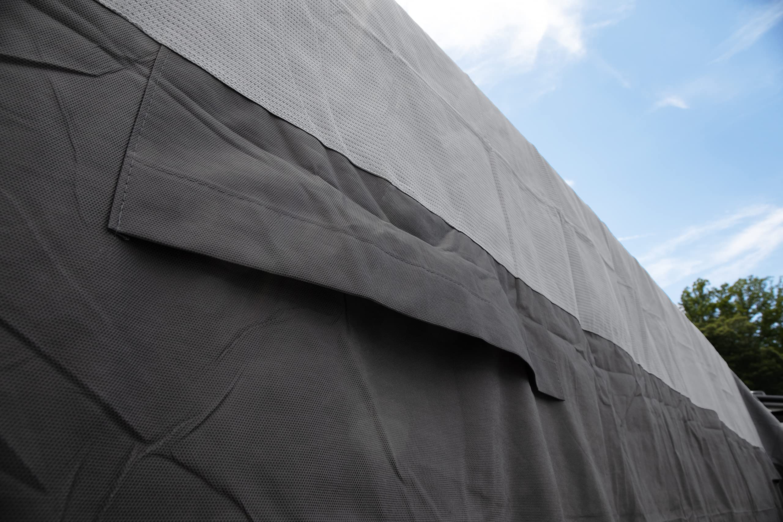 Camco ULTRAGuard Camper/RV Cover - Waterproof Polypropylene Cover for Slide-In Campers Up to 16'8