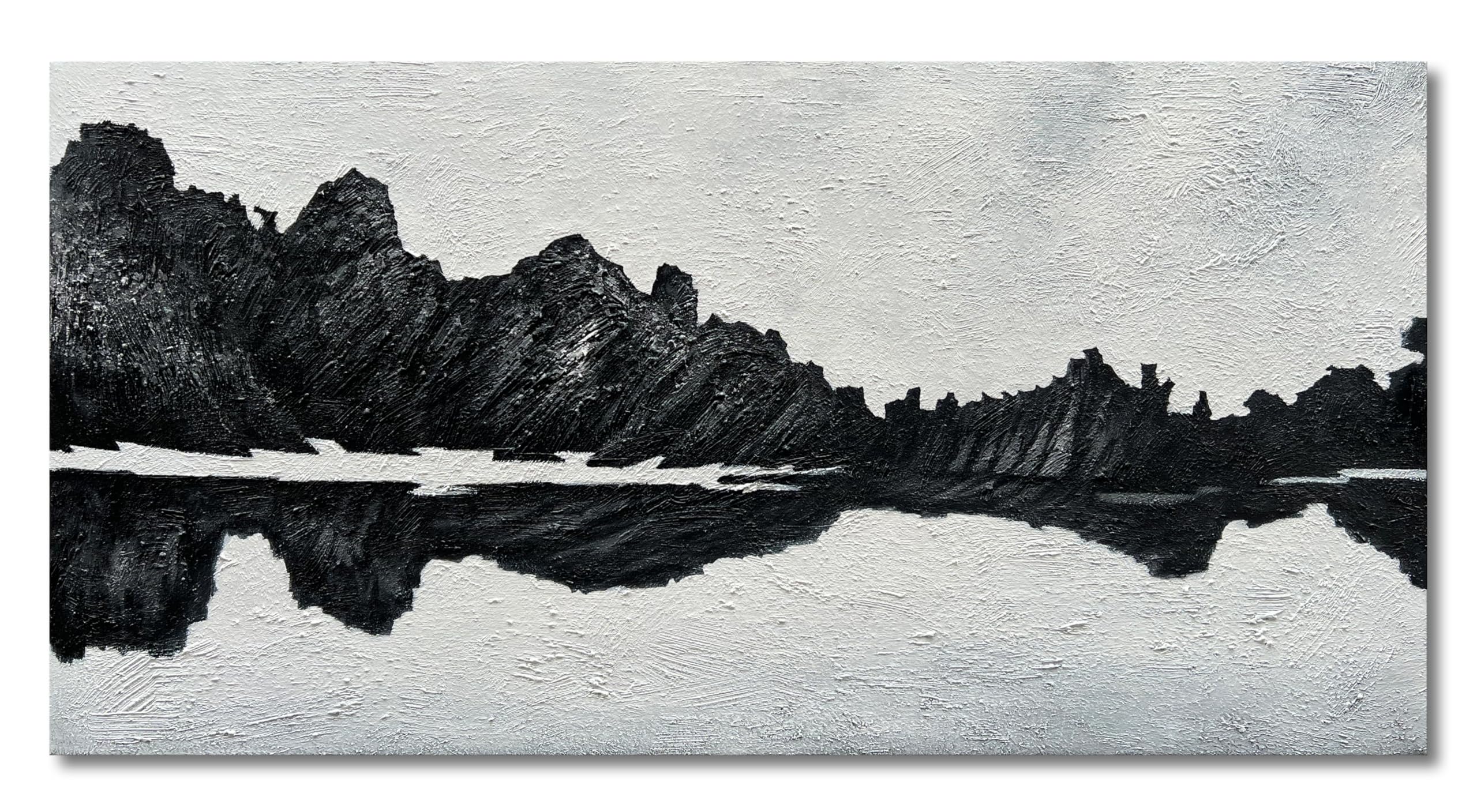 30x60 Inch Minimalist Abstract Landscape Oil Painting - Hand-Painted Large Canvas Wall Art for Living Room, Bedroom & Office Decor | NANKAI Art