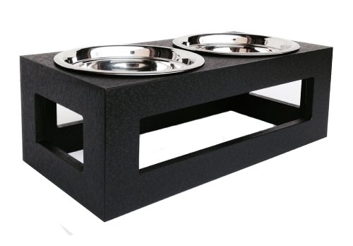 Porchside Elevated Dog Feeder Stand for Large Dogs - Adjustable Height Raised Dog Bowl with Non-Slip Base - Perfect for Outdoor, Patio, Backyard, and Indoor Use