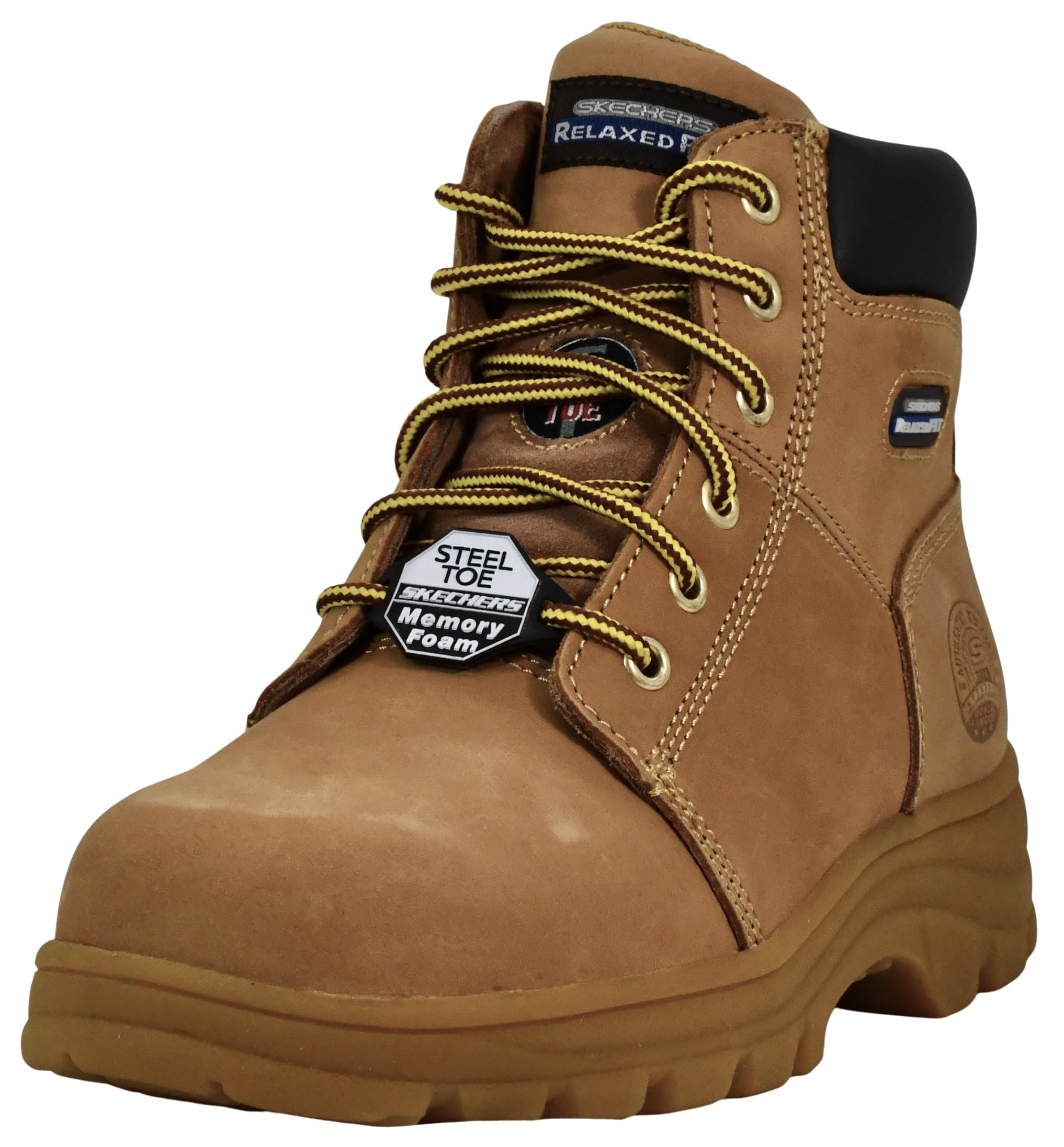 Skechers for Work Women's Workshire Peril Steel Toe Boot - Comfortable & Durable Safety Shoes for Construction, Warehouse & Outdoor Work