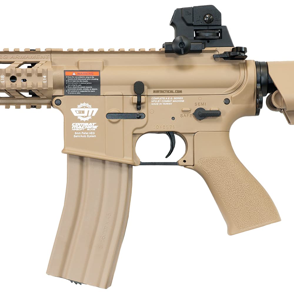 G&G Combat Machine 16 Raider-L Airsoft Rifle with Battery & Charger Combo - Perfect for Outdoor Skirmishes, Tactical Training & Milsim Events