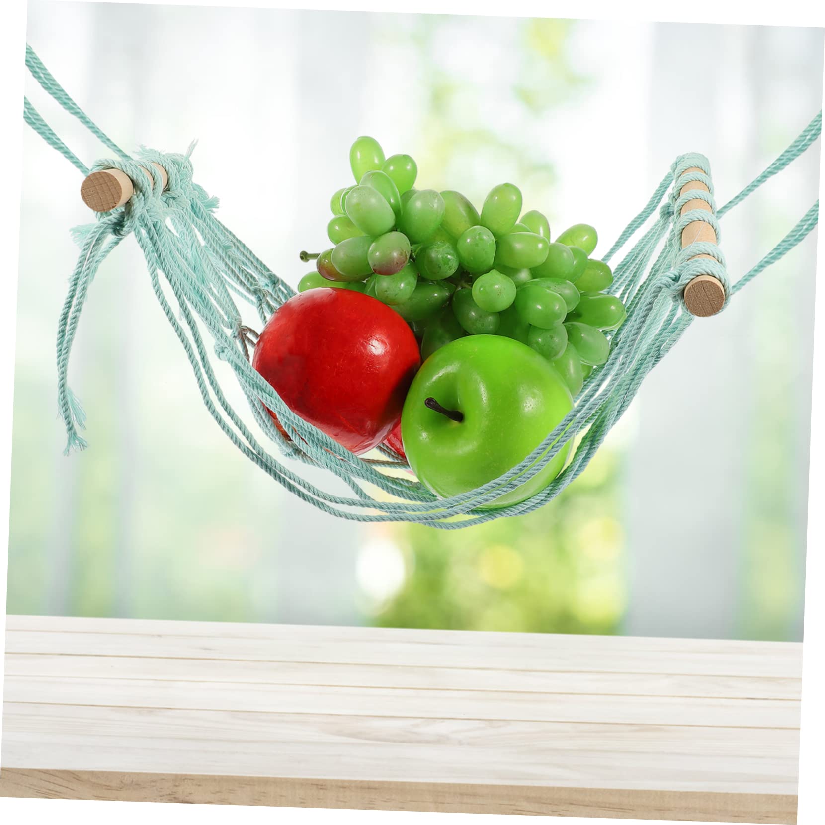 2 Sets Woven Cotton Rope Fruit Hanging Baskets - RV Decor Hammock, Crochet Storage Basket for Fruits & Vegetables, Home Organization - Perfect for Kitchen, Pantry, Camping, and Outdoor Use