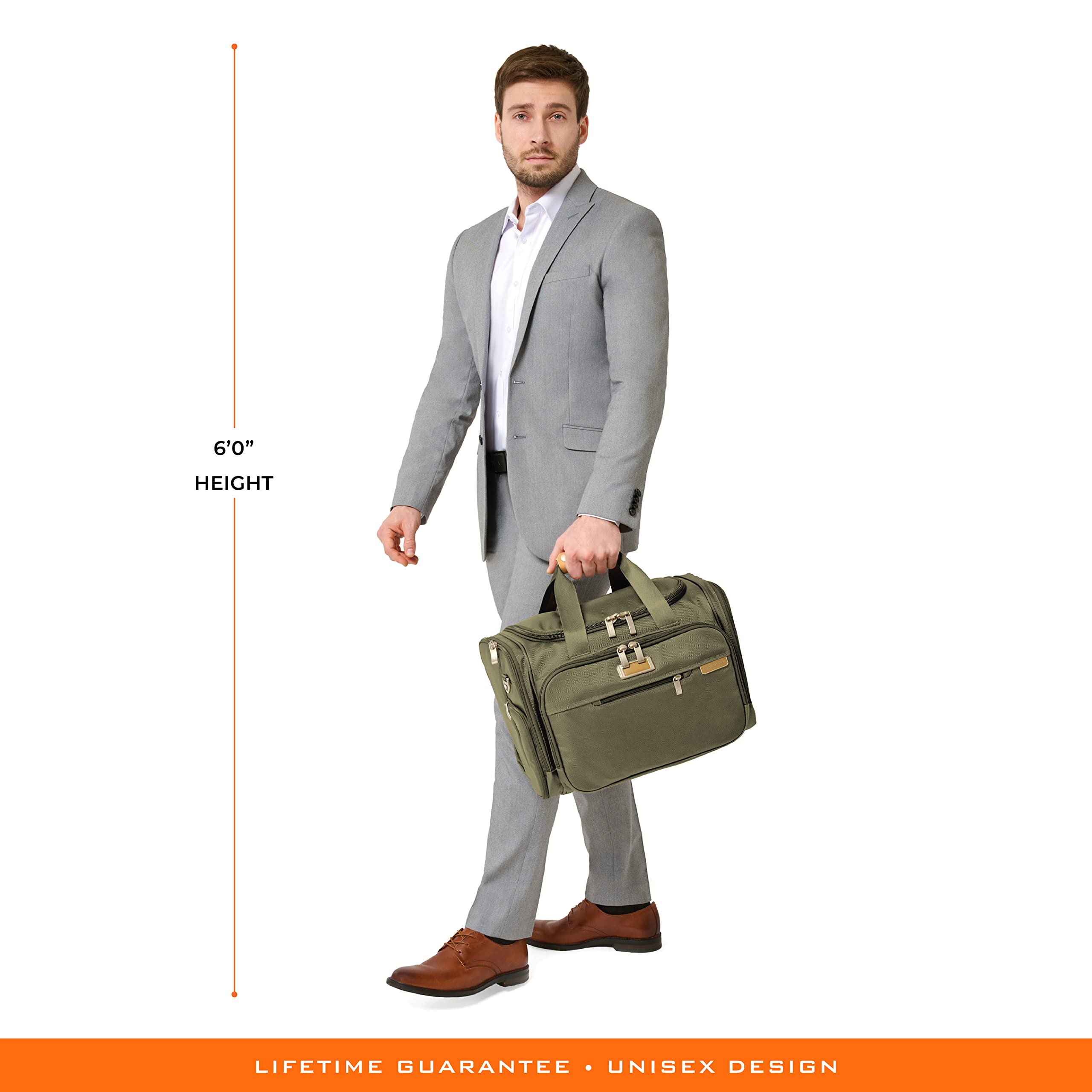 Briggs & Riley Premium Expandable Travel Duffel Bag - Carry-On Luggage for Business & Leisure Trips - Durable, Water-Resistant & Spacious for Gym, Weekend Getaways & Air Travel
