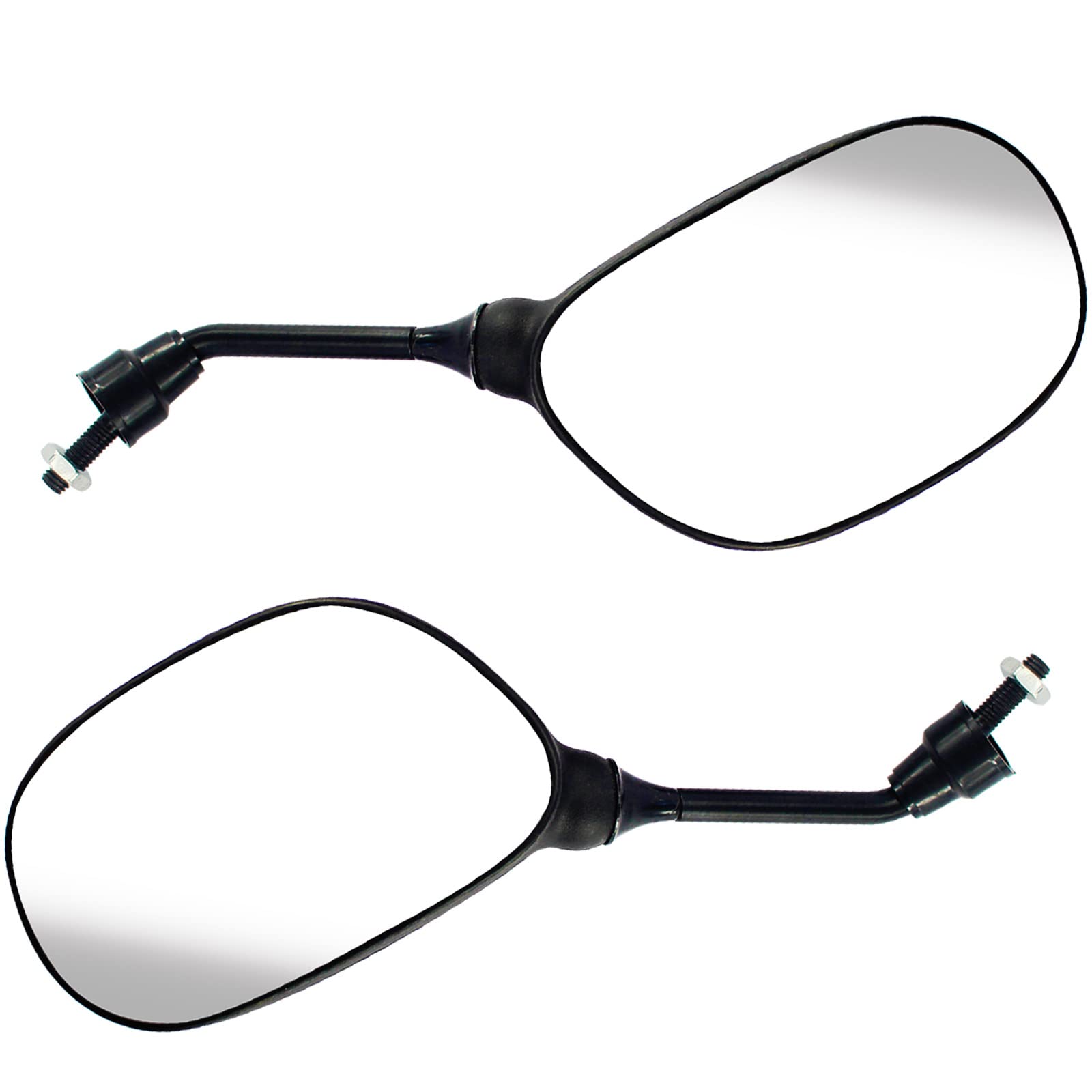 8mm Thread Rear View Mirrors & Handlebar Mirror Bracket Clamp for 50cc 150cc Scooter, Motorcross, Motorcycle, ATV, Dirt Bike - Universal Fit for QMB139 Engine - Perfect for Street Riding, Off-Road Adventures and Trail Safety