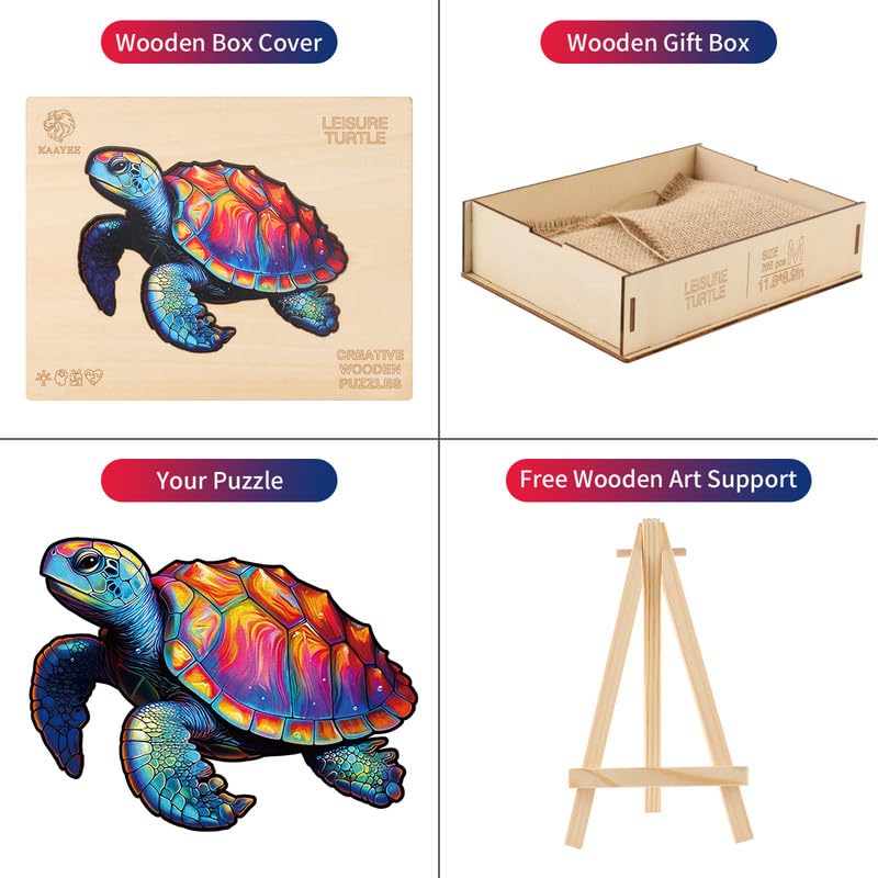 KAAYEE Wooden Animal Puzzle - Educational Wooden Shape Puzzle for Kids with Gift Box | Perfect for Learning, Gifts & Playtime