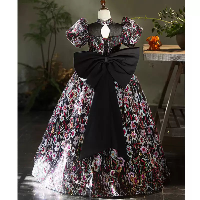 Adorable Baby Girl Puffy Beauty Pageant Dress - Toddler Princess Birthday Party Gown for Special Occasions | Perfect for Pageants, Photoshoots & First Birthday Celebrations