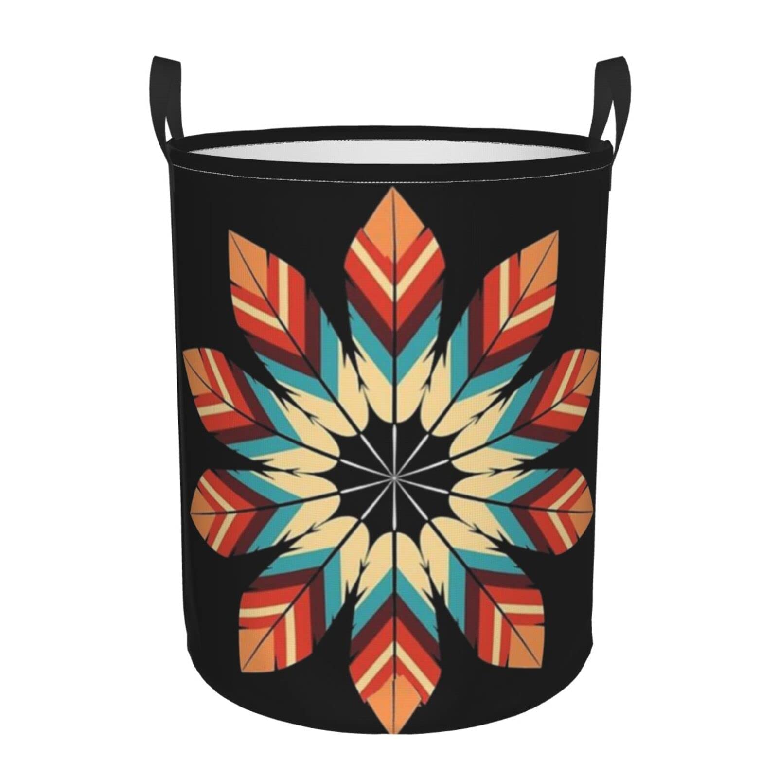 Large Native American Laundry Hamper Basket - Breathable Clothes Hamper Bag for Dirty Laundry Storage | Perfect for Bedroom, Closet, and Laundry Room Organization