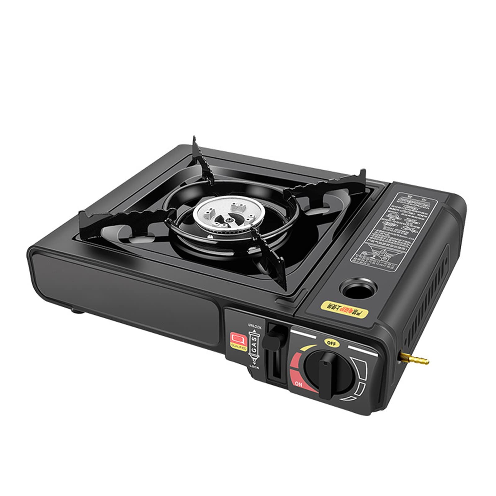 Dual Fuel Propane Portable Stove with Brass Burner Head - 2900W High Power Gas Stove with Dual Spiral Flame & BBQ Grill Cleaner Spray | Includes Convenient Carrying Case | Perfect for Camping, Backpacking, Outdoor Cooking & Tailgating