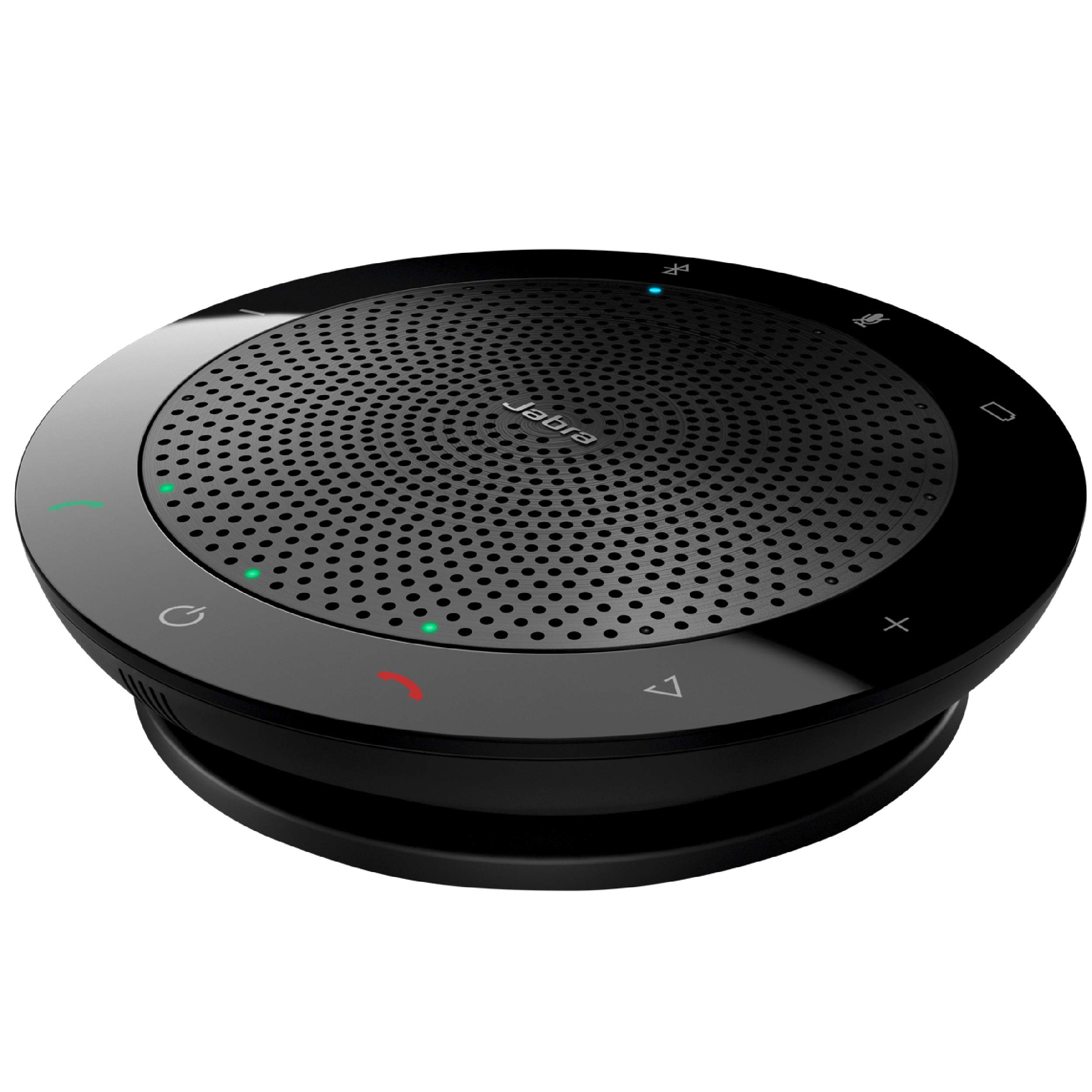Jabra Speak 510 MS Wireless Bluetooth Speakerphone with Link 370 USB Adapter - Black | Portable Conference Speaker for Office Meetings, Home Office & Remote Work
