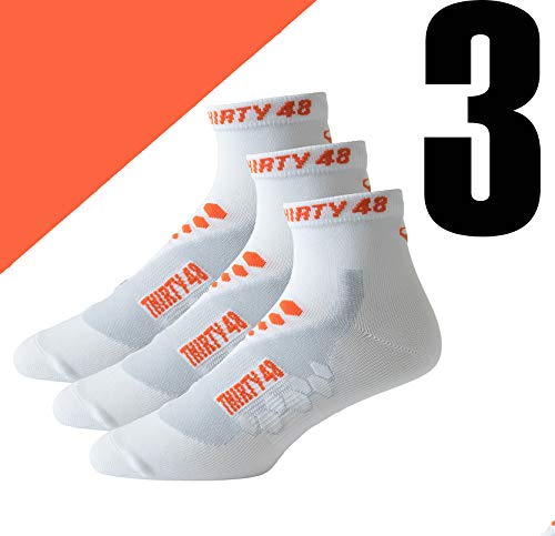 [3 Pairs] White/Orange
