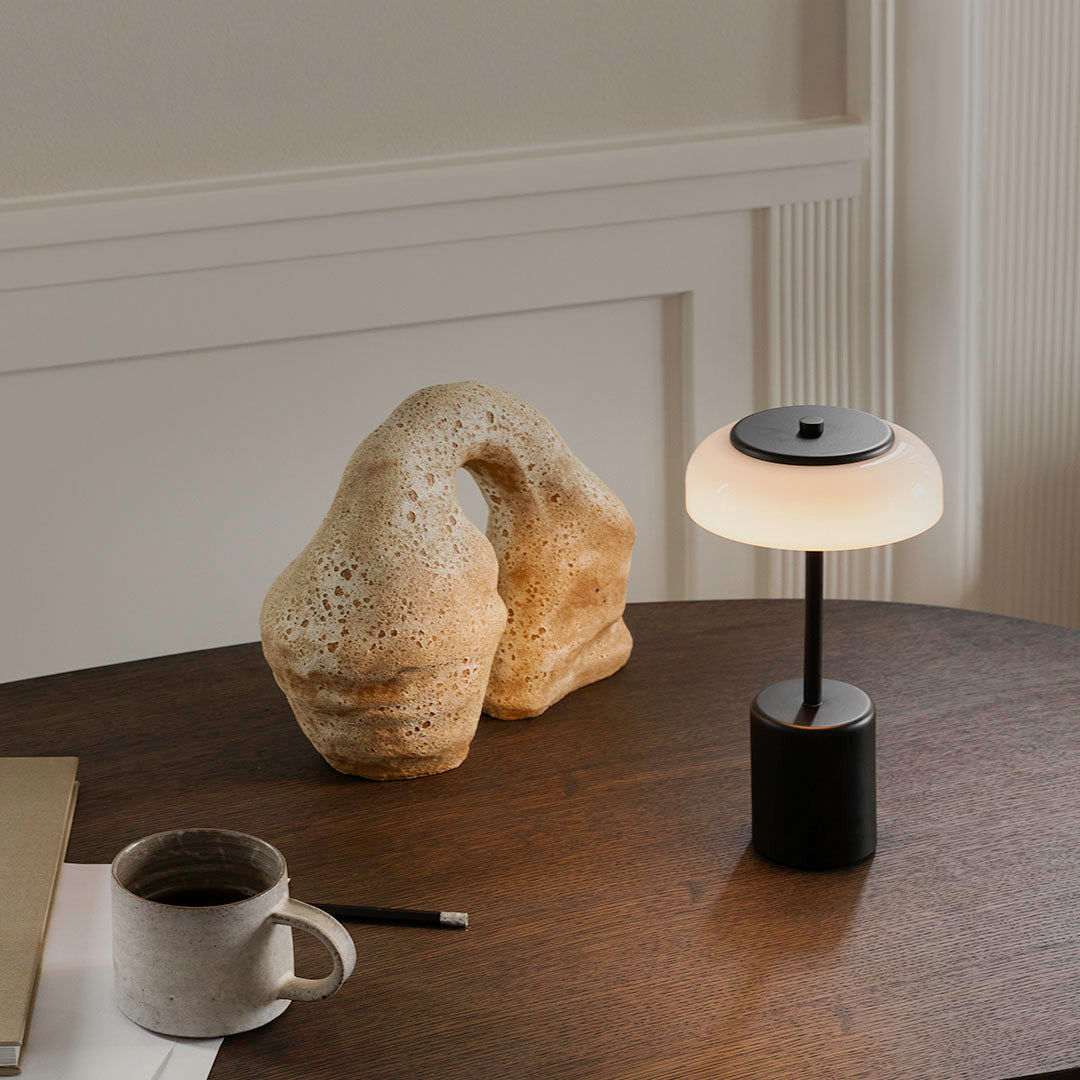Blossi Mini Portable Table Lamp - USB Rechargeable LED Night Light for Bedroom, Office, Travel | Dimmable & Lightweight Desk Lamp for Reading, Study, Nursery