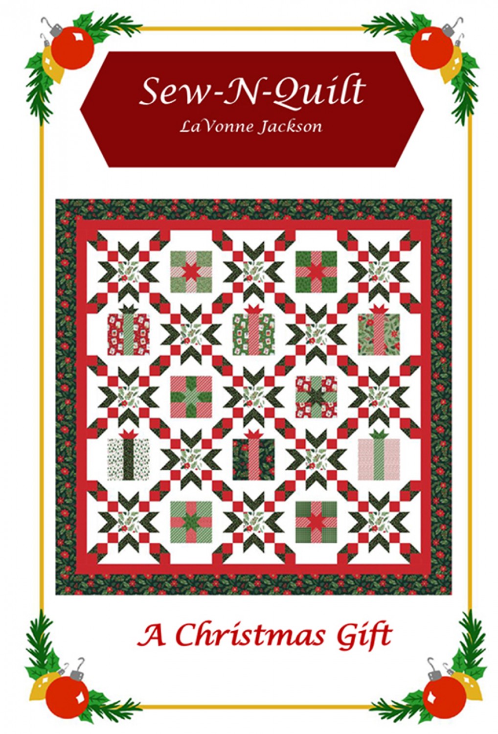 PATTERN - Christmas Gift Quilt by Sew N Quilt | DIY Holiday Quilting Project for Festive Home Decor & Thoughtful Handmade Presents