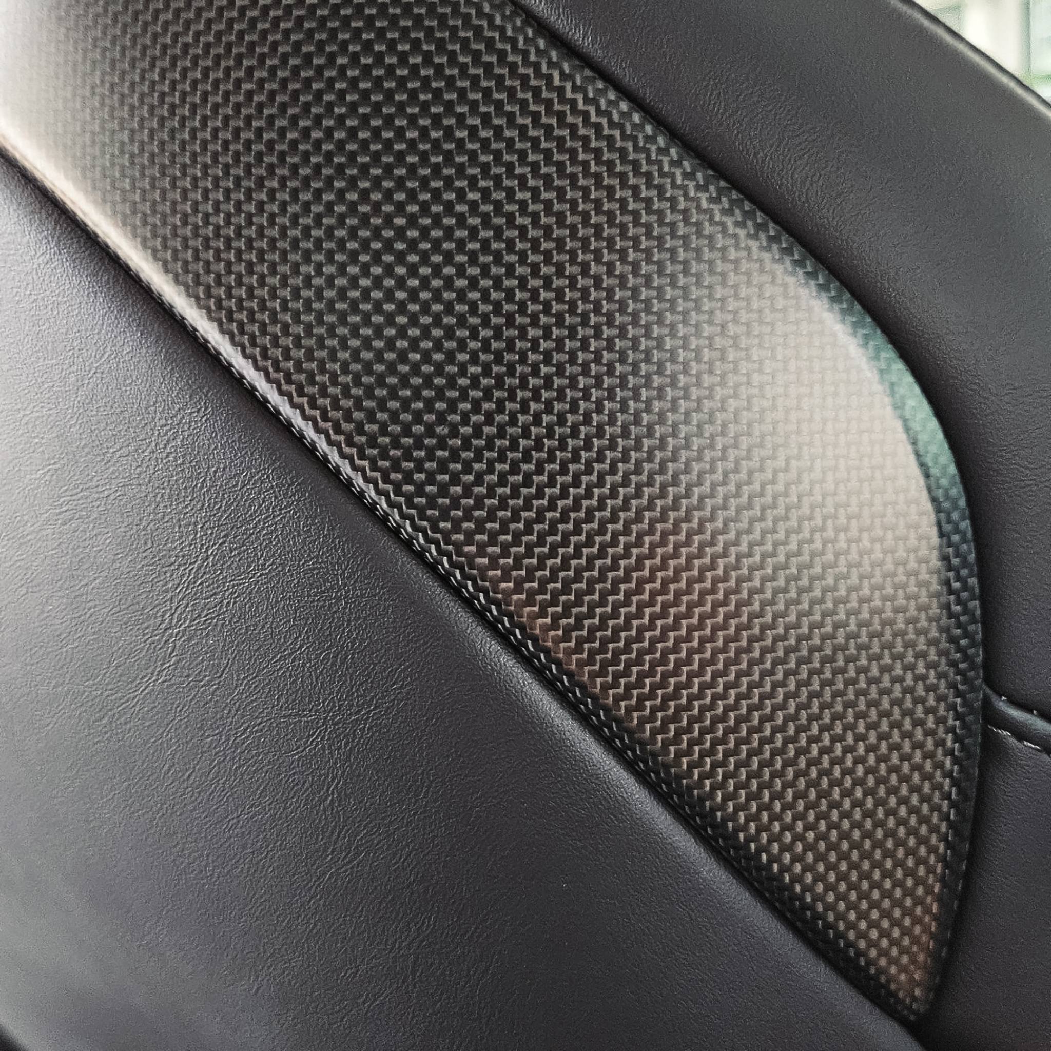 Premium Real Carbon Fiber Seat Back Covers for Tesla Model 3 Performance 2024+ (Plain Weave) - Enhance Interior Style & Protection for Daily Driving & Car Shows