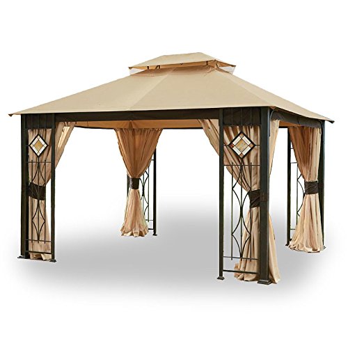 Garden Winds Replacement Canopy Top Cover for The Art Glass Gazebo - 350 | Durable Weather-Resistant Gazebo Replacement Cover | Perfect for Outdoor Patio, Garden, and Backyard Relaxation