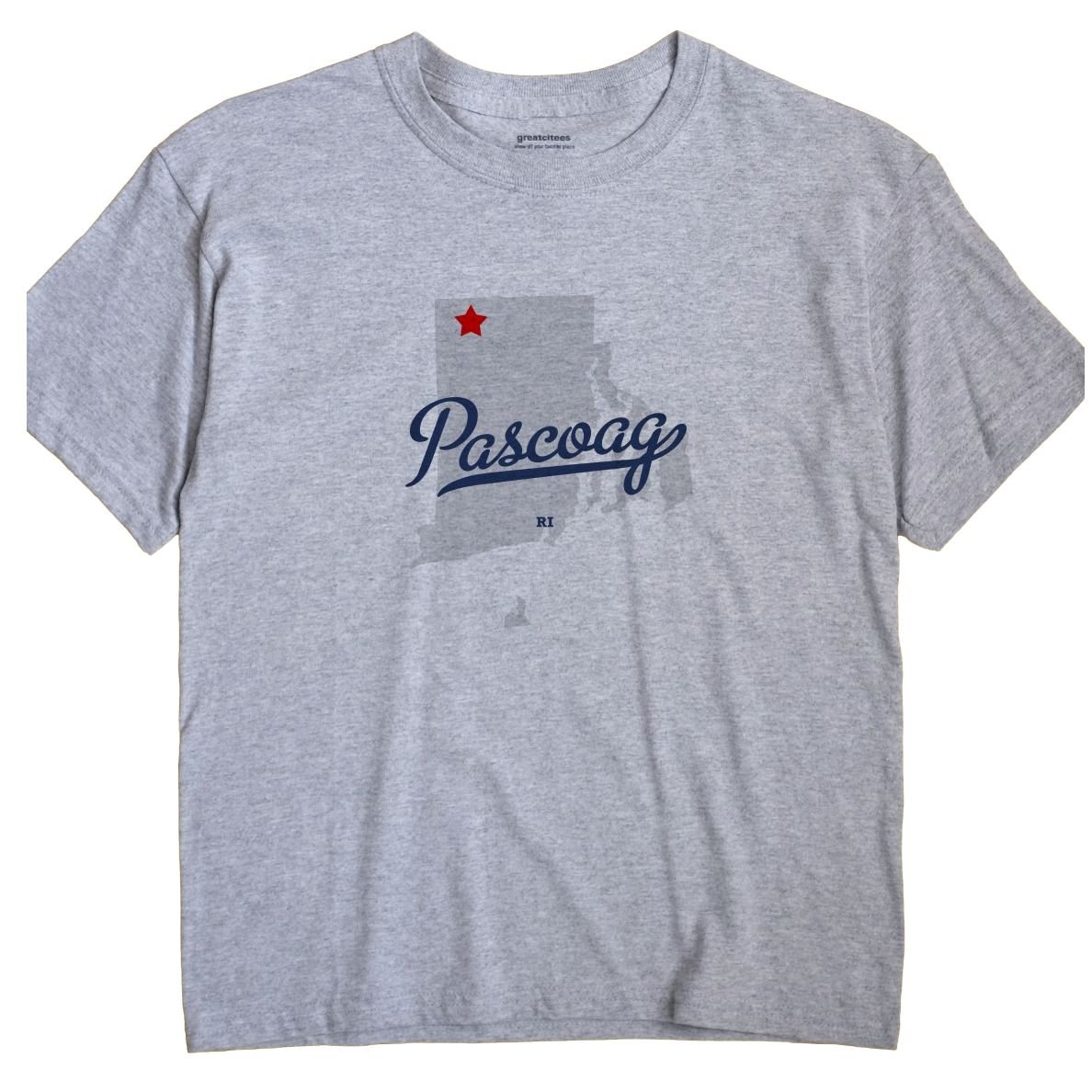 GreatCitees Pascoag Rhode Island Vintage Style T-Shirt - Comfortable Cotton Tee for Men & Women - Perfect for Casual Wear, Travel & Souvenirs