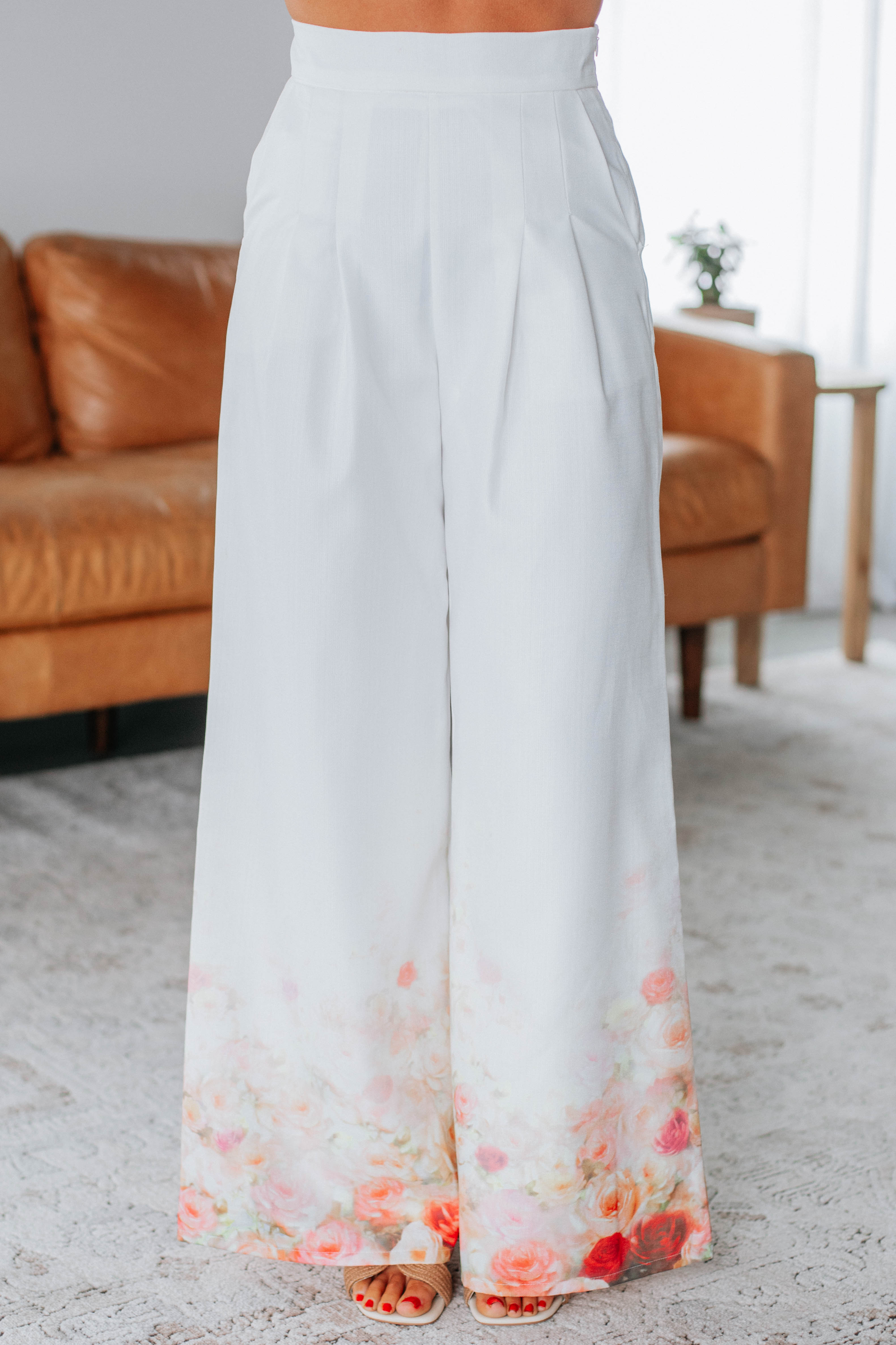 Amessa Women's High Waisted Wide Leg Pants - Comfortable Stretchy Lounge Pants for Yoga, Travel & Casual Wear