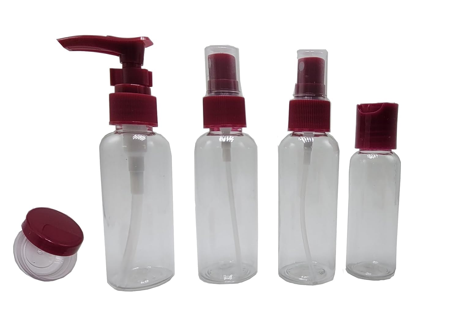 **A2K Zone Refillable Travel Spray Bottles - Portable Cosmetic & Toiletries Squeeze Bottles for Makeup, Skincare, Haircare - Leakproof Liquid Containers (1-Pack, Multi Color) - Perfect for Gym, Travel, Home & Salon Use**