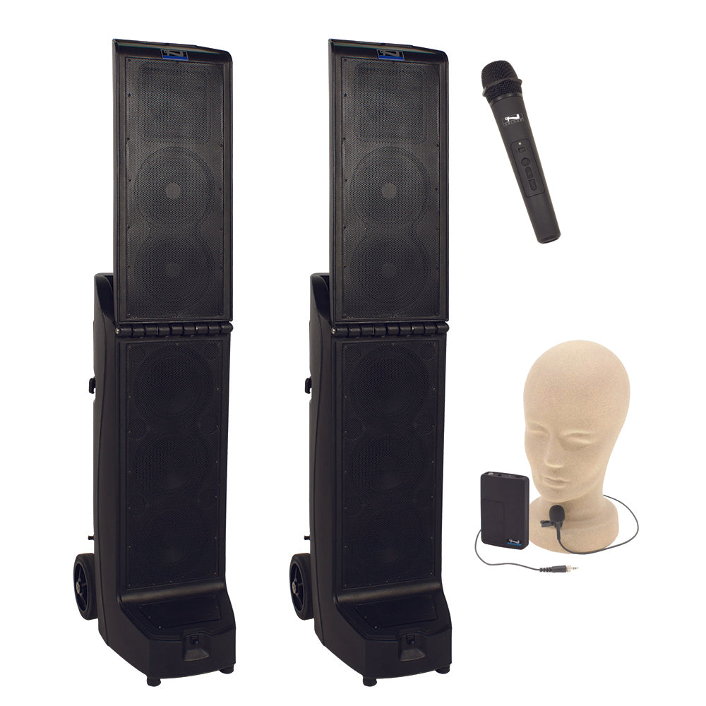 Anchor Audio Bigfoot XU2 & RU2 Portable PA System with 2 Wireless Mics | Outdoor Events, Weddings & Live Performances