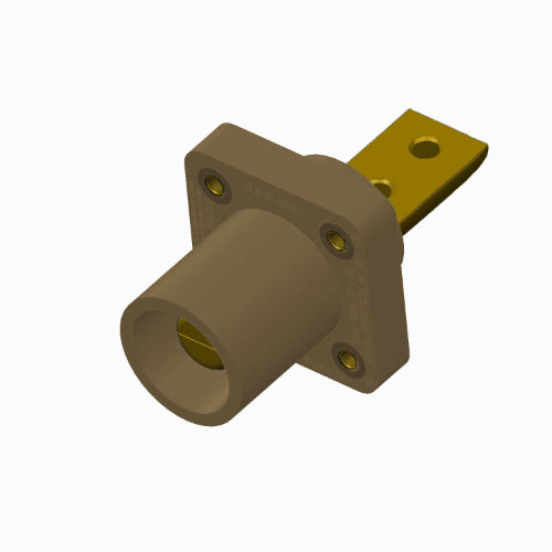 Marinco 400A 90 Degree Panel Mount Battery Cable Connector - 2/0 & 4/0 AWG - Heavy Duty Marine & RV Electrical Connection for Boats, Solar Systems, and Off-Grid Power Applications