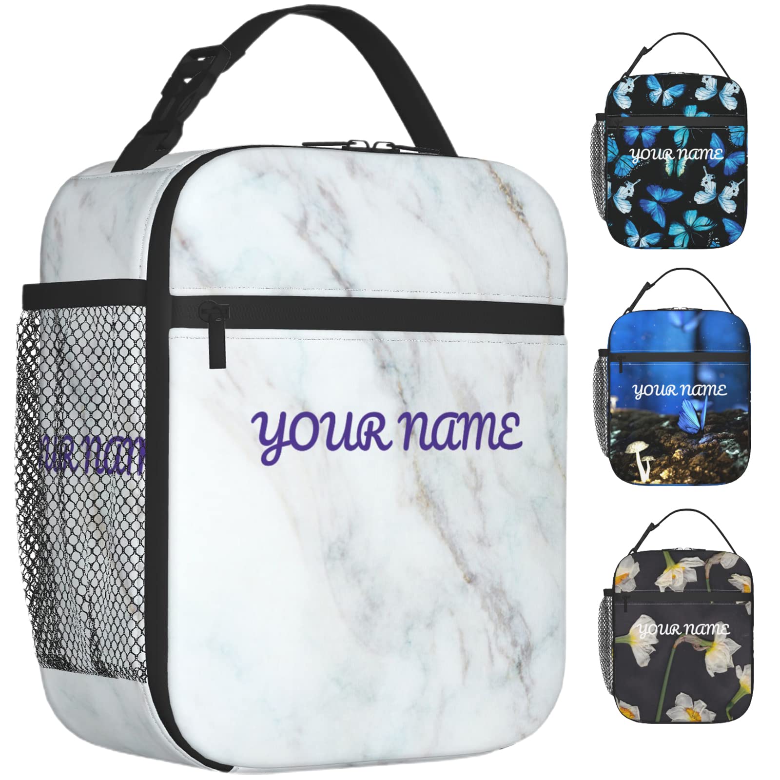 Personalized Insulated Lunch Bag with Photo Customization - Reusable Tote Lunch Box with Adjustable Shoulder Strap for Work, School & Picnic | Perfect for Women, Men & Adults | Ideal for Office Meals, Kids' Lunches & Outdoor Activities