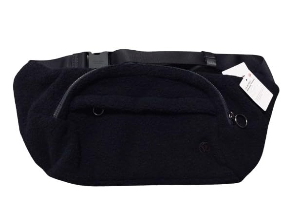 Lululemon On The Beat Belt Bag 4.5L - Black Sherpa Crossbody Fanny Pack for Running, Travel & Everyday Use