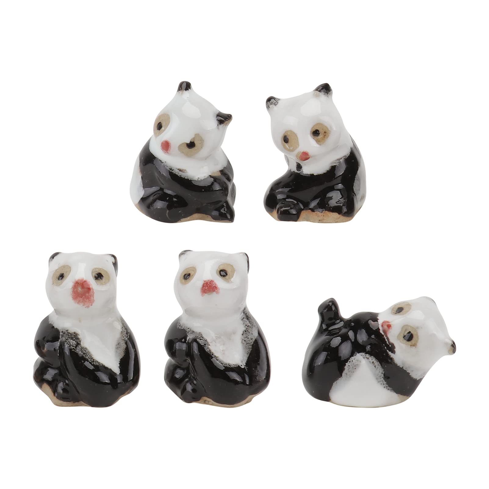 Cabilock 5Pcs Miniature Animal Figurines - Micro Landscape DIY Terrarium Crafts, Car Decor Accessories, Car Toys for Dashboard Decoration, Home Office Desk Ornament