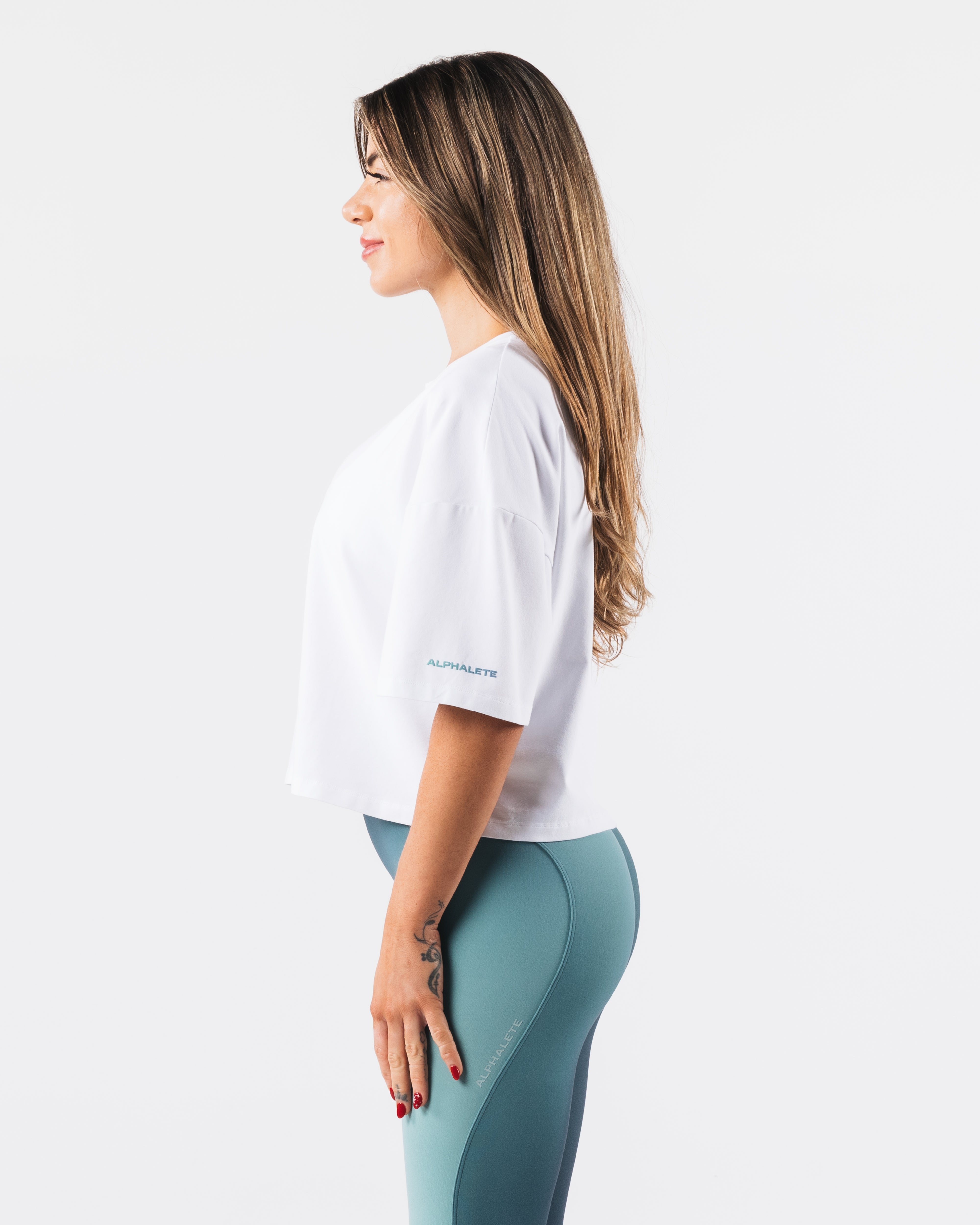 Wolf Crop Tee for Women - Soft Washed White Cotton Short Sleeve Shirt | Casual Streetwear, Summer Outfits, Music Festival Fashion
