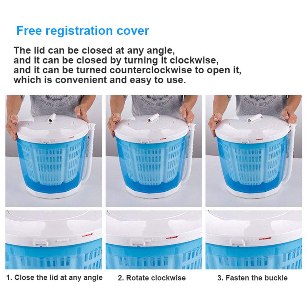 Portable Mini Turbine Washing Machine & Ultrasonic Cleaner 2-in-1 - Hand Operated Spin Dryer for Camping, Travel, Outdoor - Compact Laundry Solution for RV, Hiking, Backpacking & Emergency Use