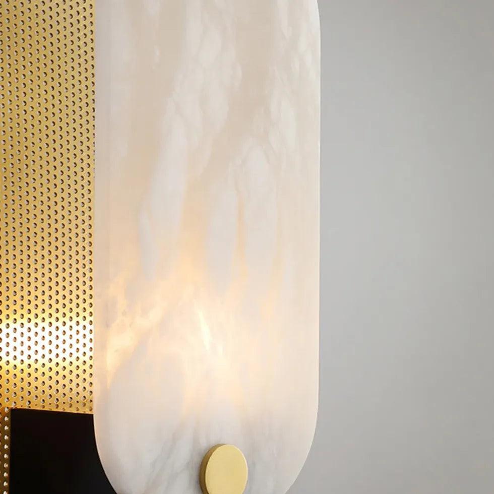 Modern Rectangular Rounded Corner Marble Floor Lamp - Elegant Home Decor Lighting for Living Room, Bedroom, or Office