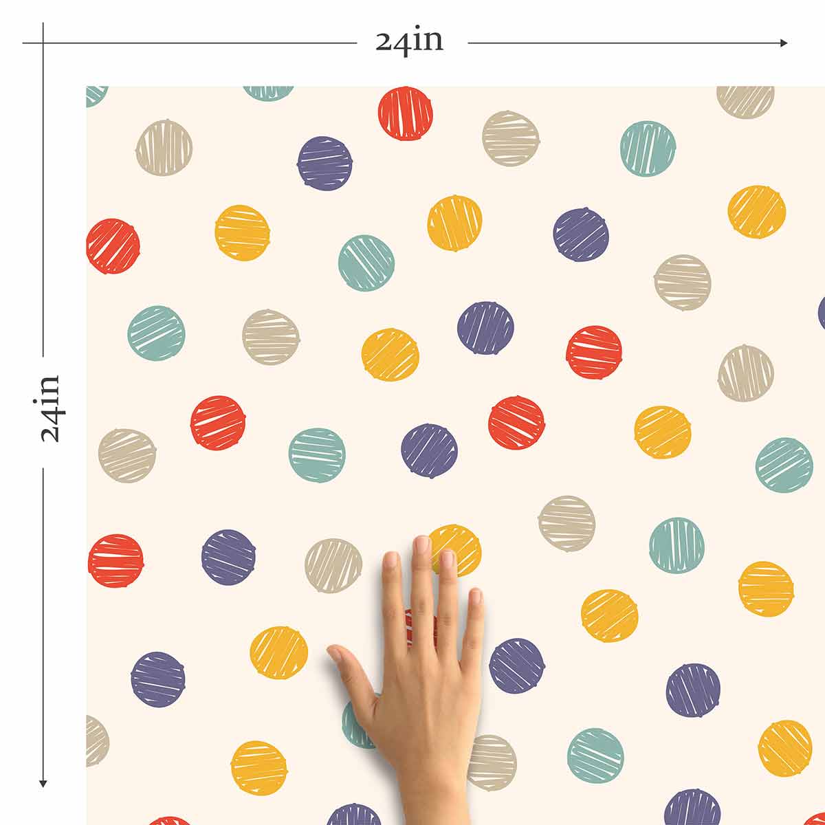 Beige Polka Dot Peel and Stick Removable Wallpaper - Self-Adhesive Decorative Wall Covering for Bedroom, Nursery & Home Decor - Easy to Apply & Remove