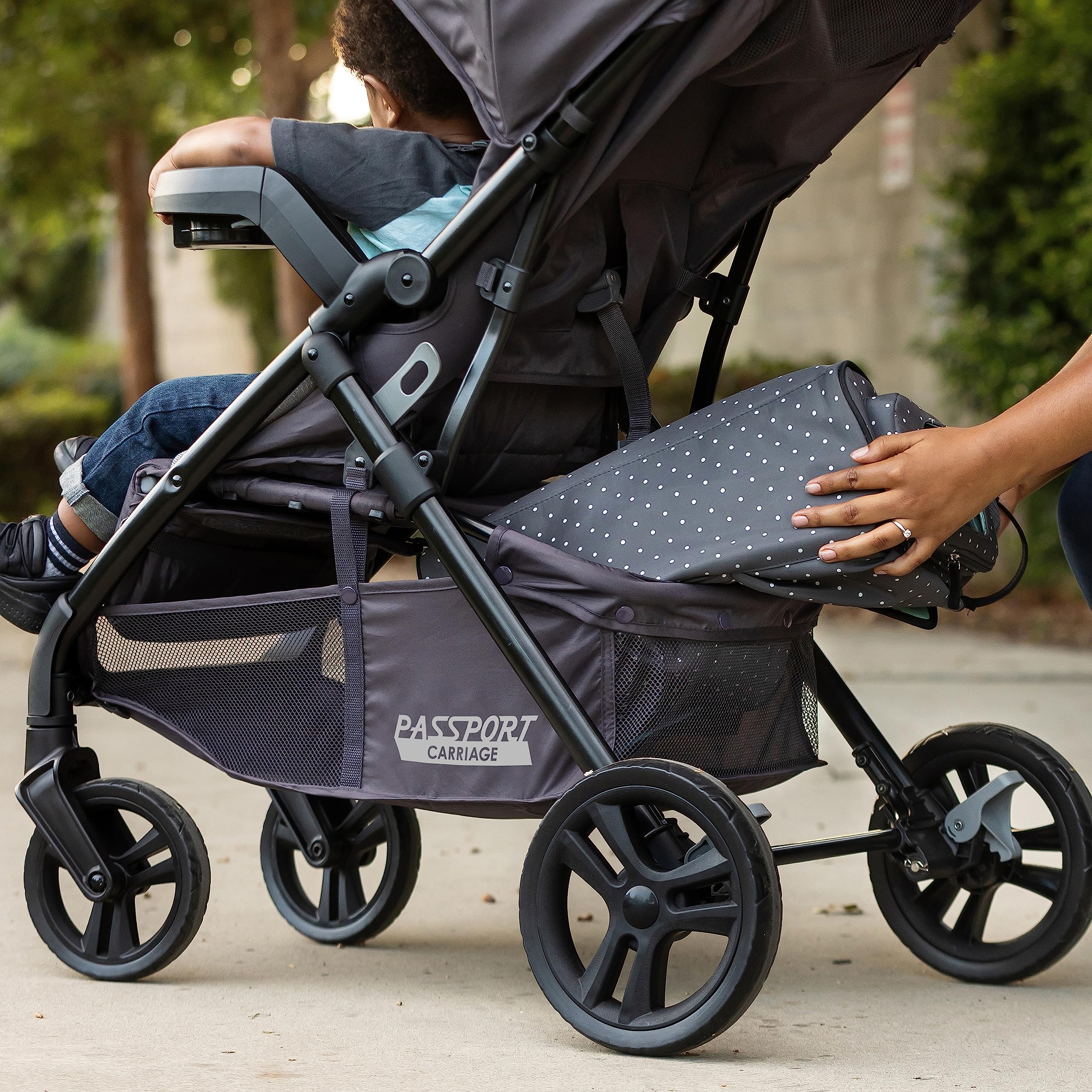 Baby Trend Passport® Travel System Stroller with EZ-Lift™ Infant Car Seat - Lightweight Compact Stroller for Newborns & Toddlers | Perfect for Air Travel, Shopping & Daily Walks (Dash Pink)