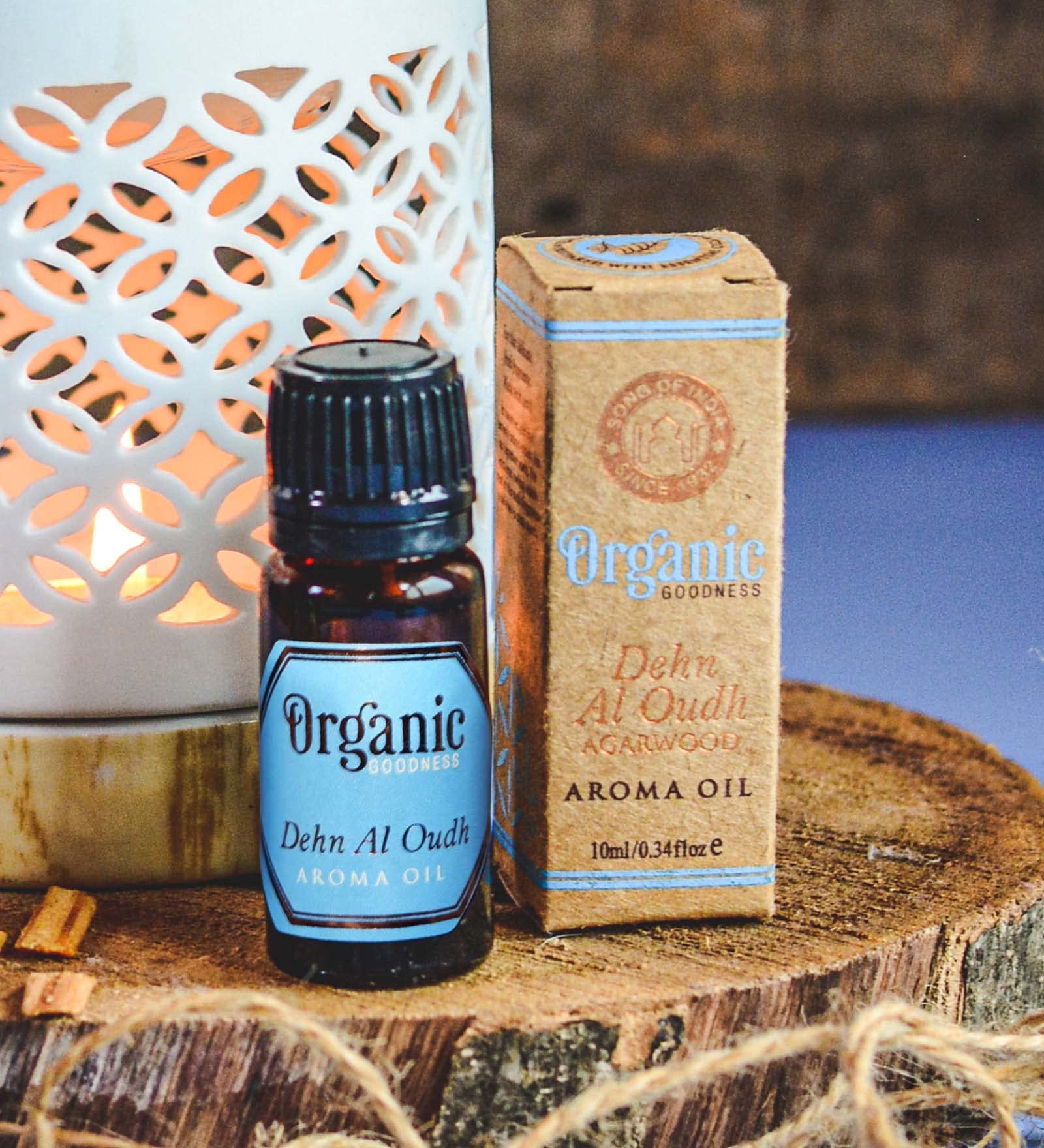 Song of India Organic Aroma Diffuser & Vaporizer Oil - 100% Pure Natural Essential Oil in Amber Glass Bottle (Dehn Al Oudh/Oud) for Home Relaxation, Yoga & Aromatherapy