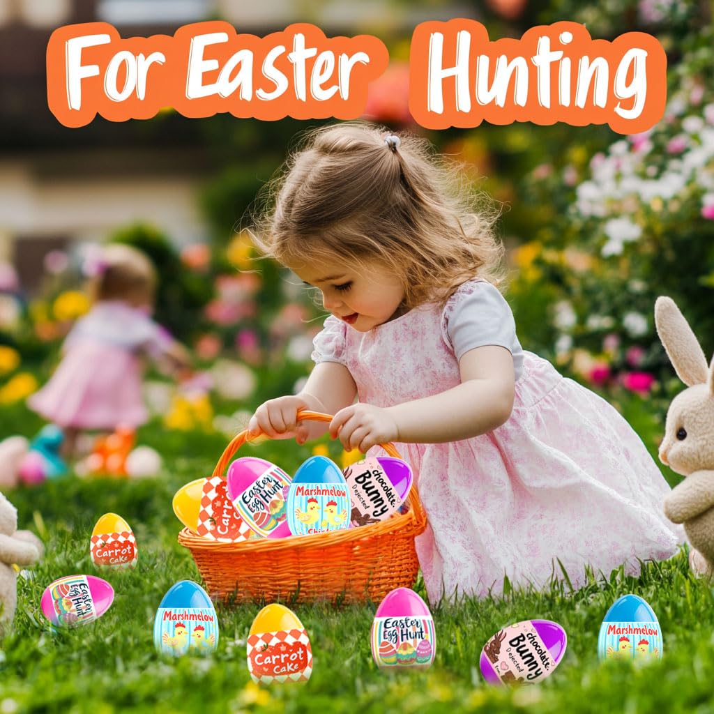 4 Pcs PreFilled Easter Eggs with Slime & Charms - Fun Easter Egg Hunt Toys for Kids, Boys & Girls - Easter Basket Stuffers, Party Favors & Gifts - Great for Easter Celebrations, Birthday Parties & Classroom Activities
