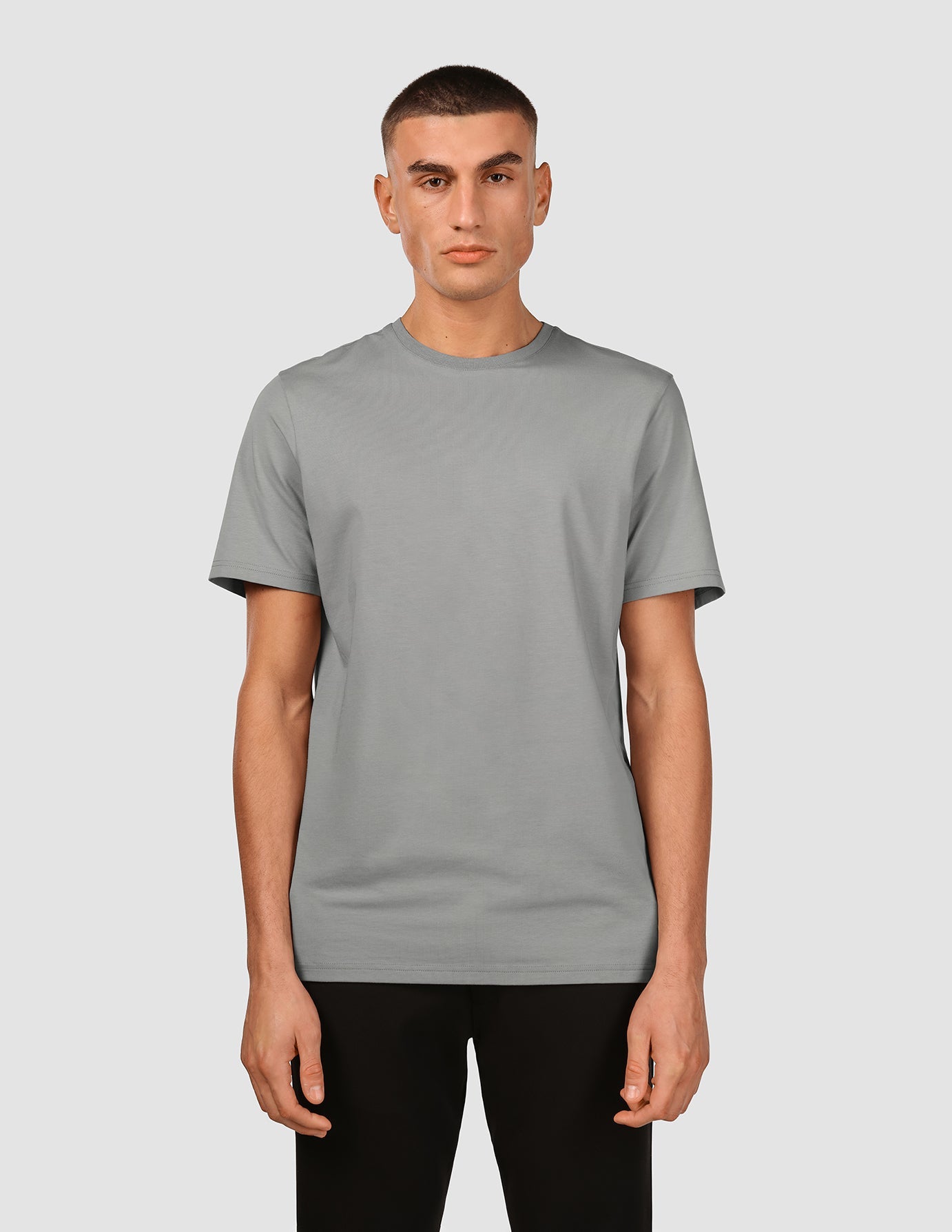 Premium Supima Cotton T-Shirt for Men - Soft Stone Grey - Perfect for Casual Wear, Layering & Everyday Comfort
